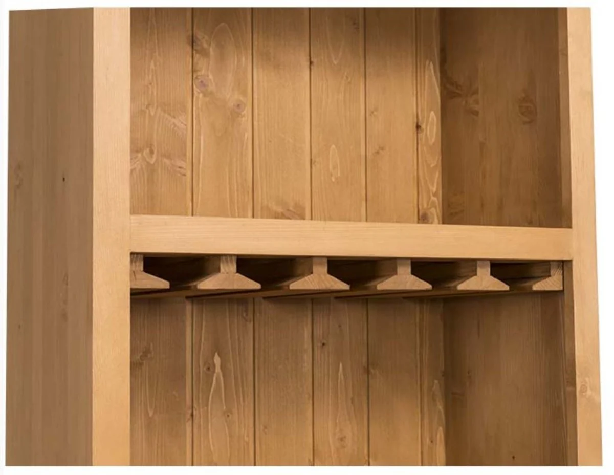 Country house style bar cabinet natural colors 78 x 41 x H. 210 cm - country house style wine cabinet