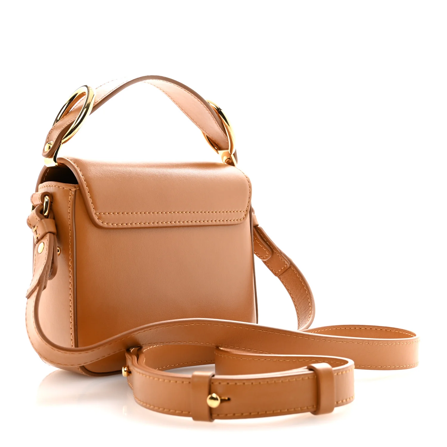 Calfskin Mini C Double Carry Autumnal Brown - Top Club