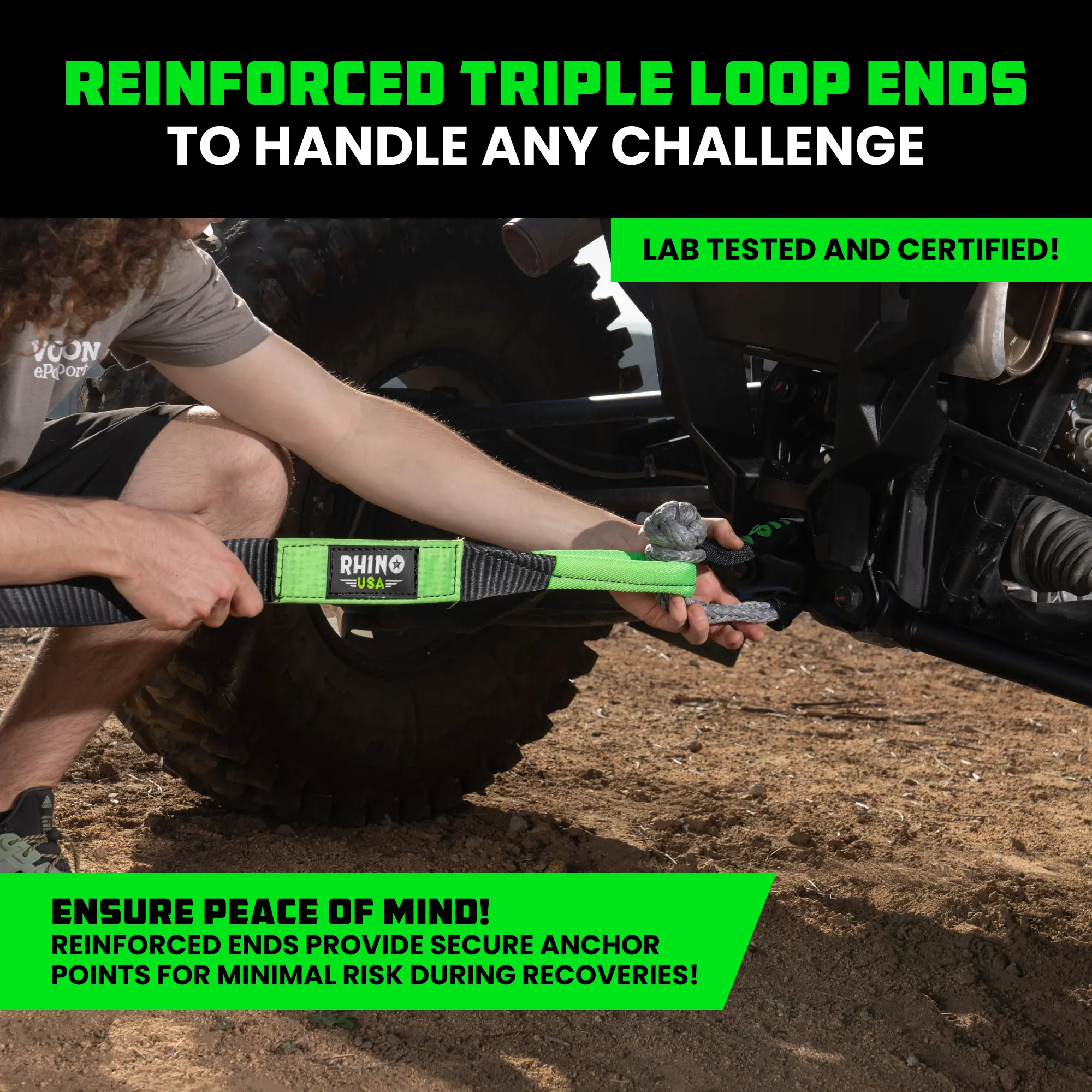 Rhino USA Ultimate Recovery Tow Strap 2