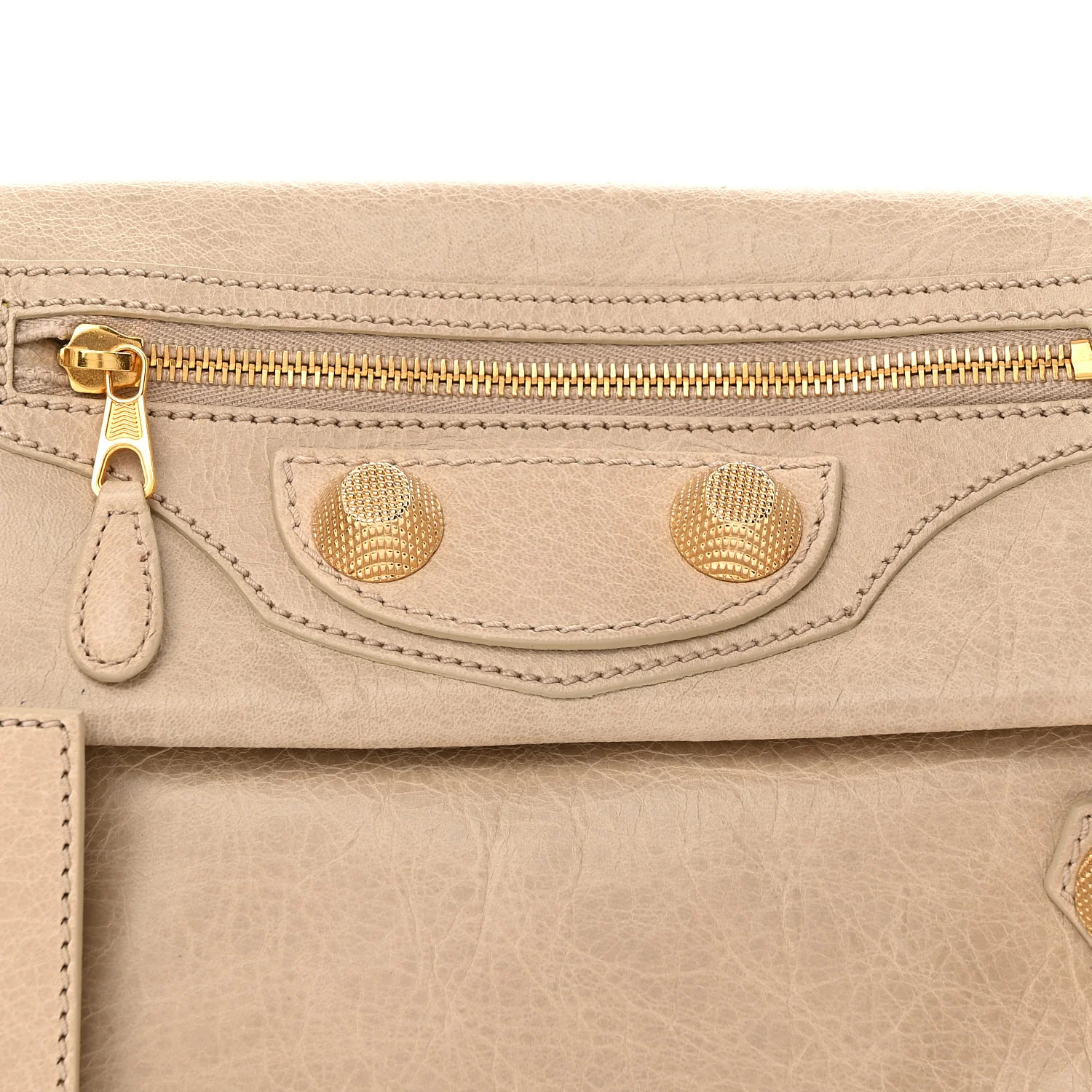 Agneau Giant 21 Gold Hardware Envelope Clutch Sahara - Top Club