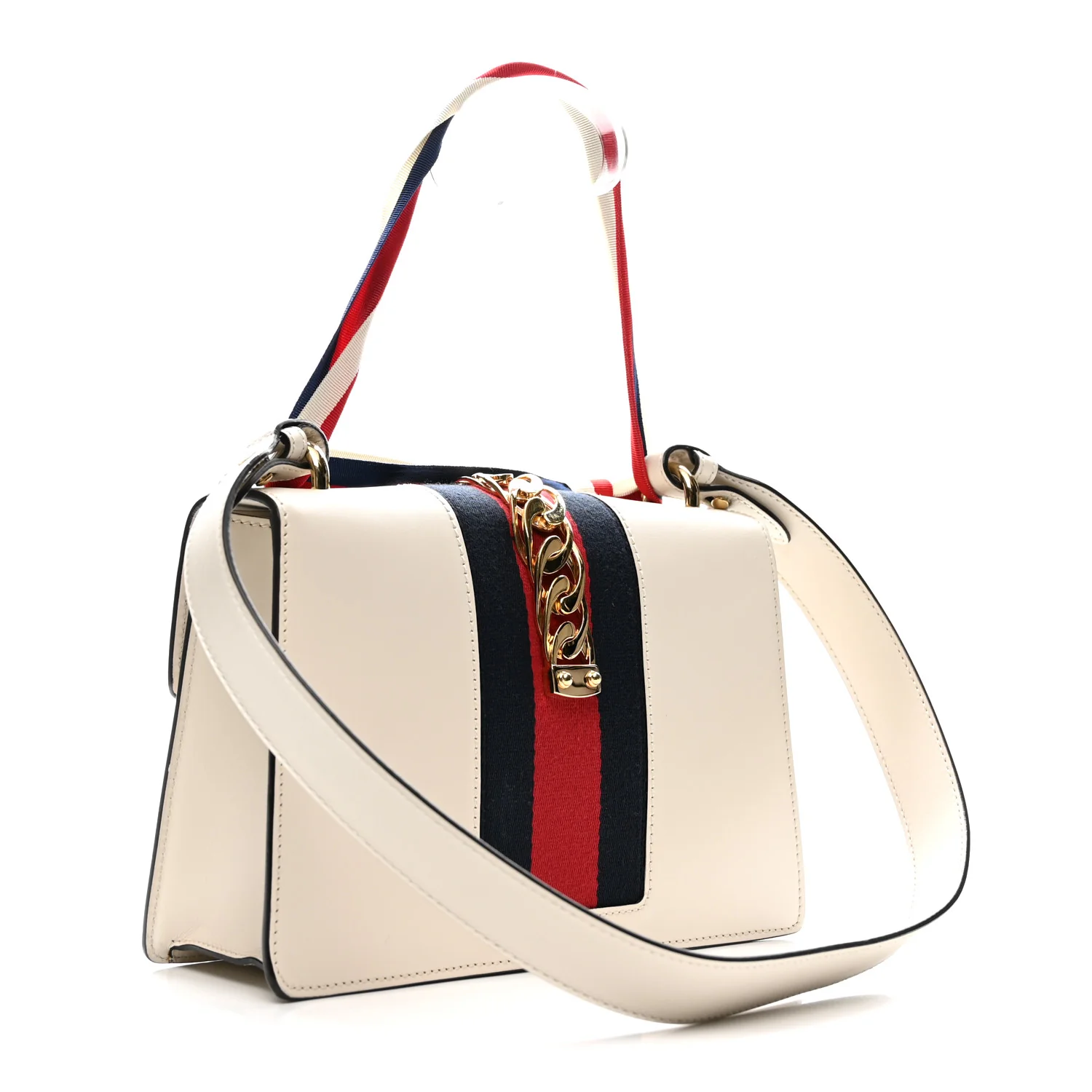 Calfskin Small Sylvie Shoulder Bag Off White - Top Club