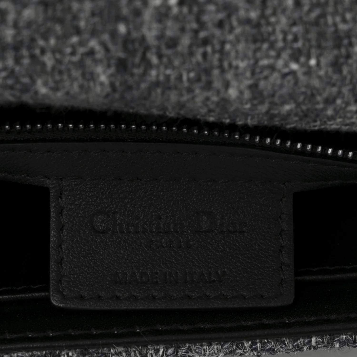 Tweed Macrocannage Medium Caro Bag Black - Top Club