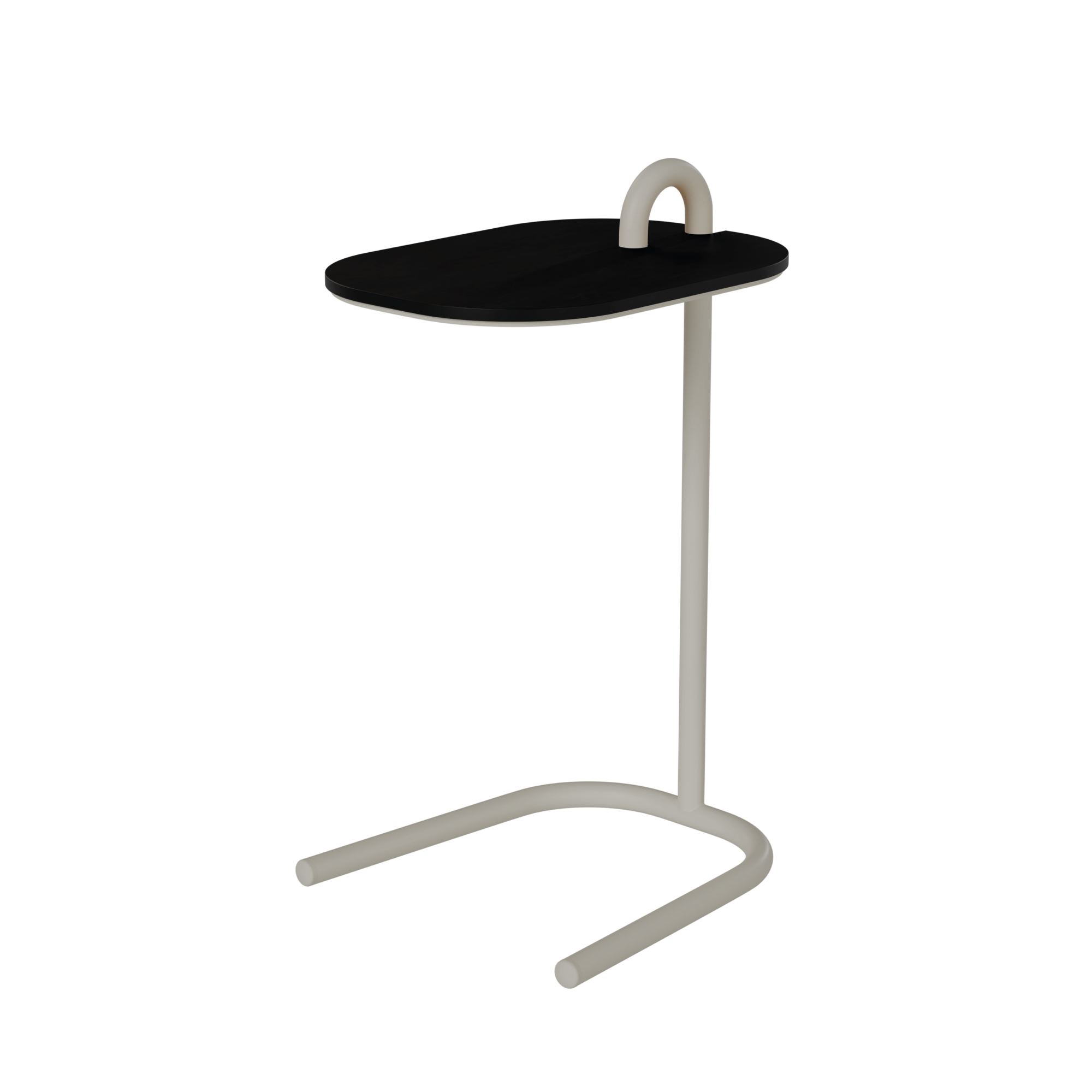 Stand by Me bijzettafel Oak Black (49cm hoog) - RAL1013 Pearl White