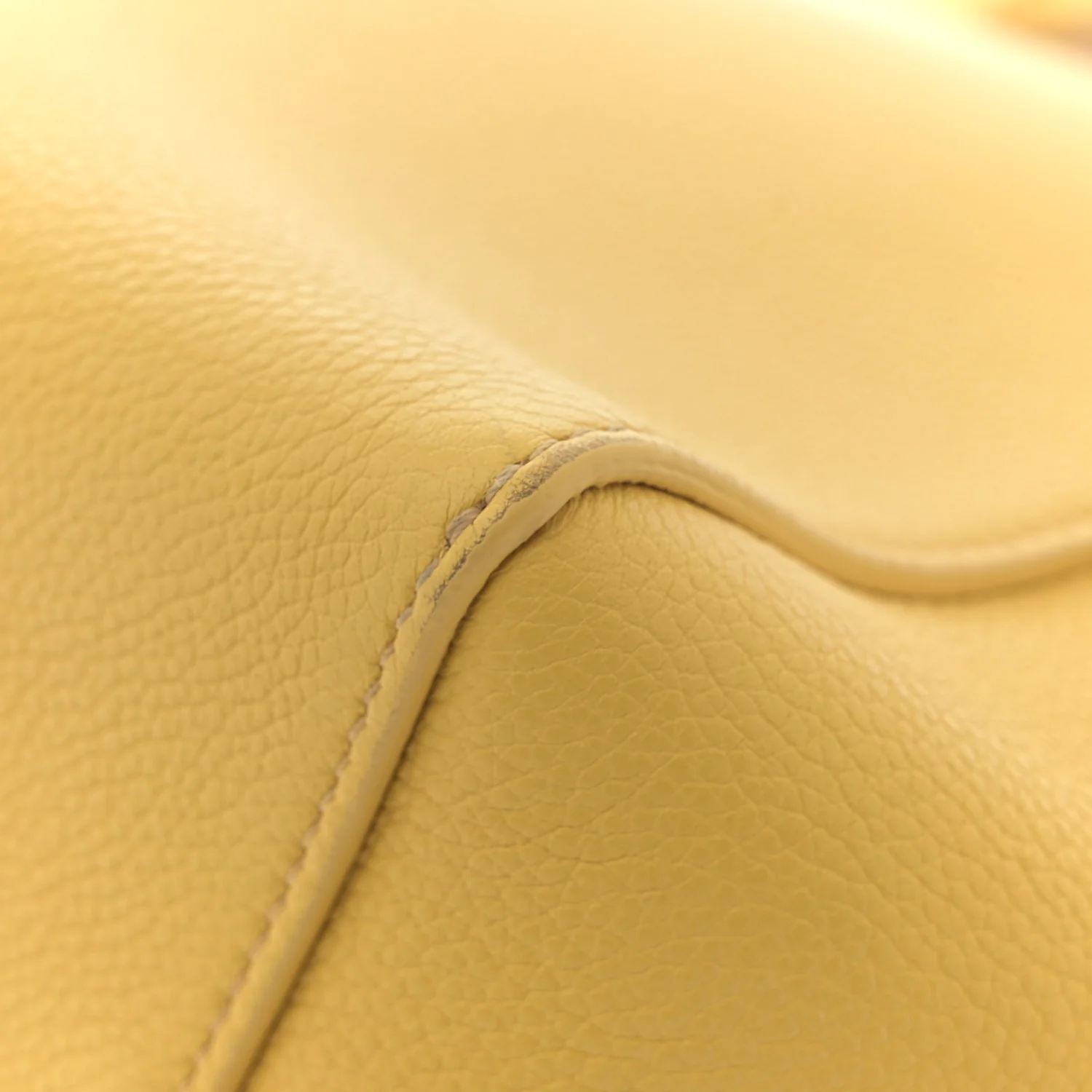 Soft Grained Calfskin Small Sangle Bucket Bag Ocre - Top Club