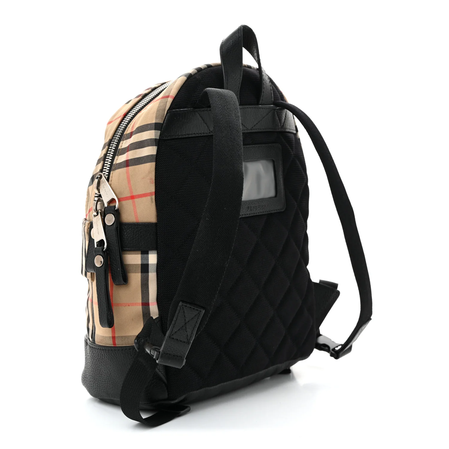 House Check Canvas Calfskin Small Nico Backpack Archive Beige - Top Club