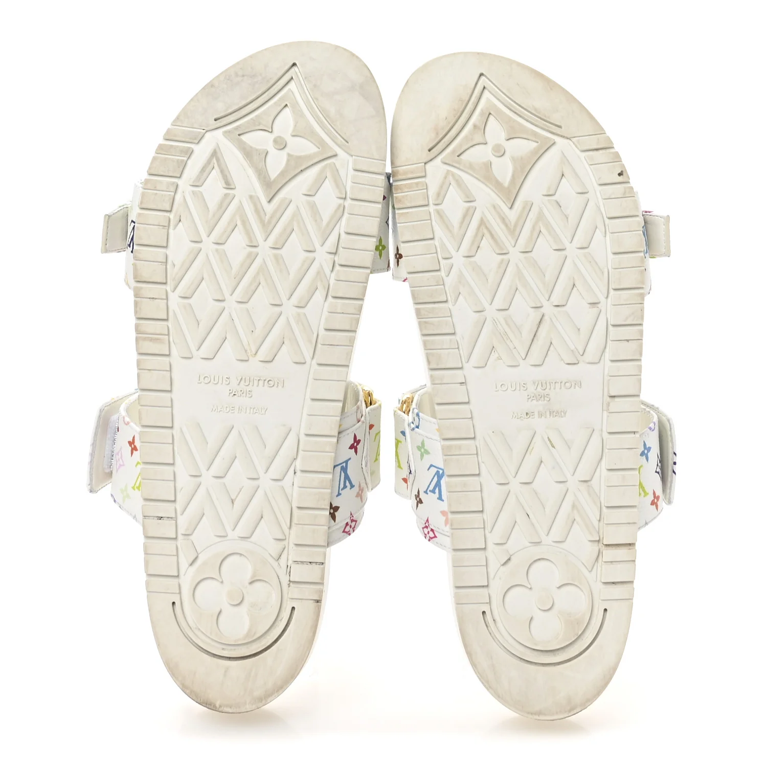 LV X TM Monogram Multicolor Bom Dia Comfort Mule Sandals 38.5 White - Top Club