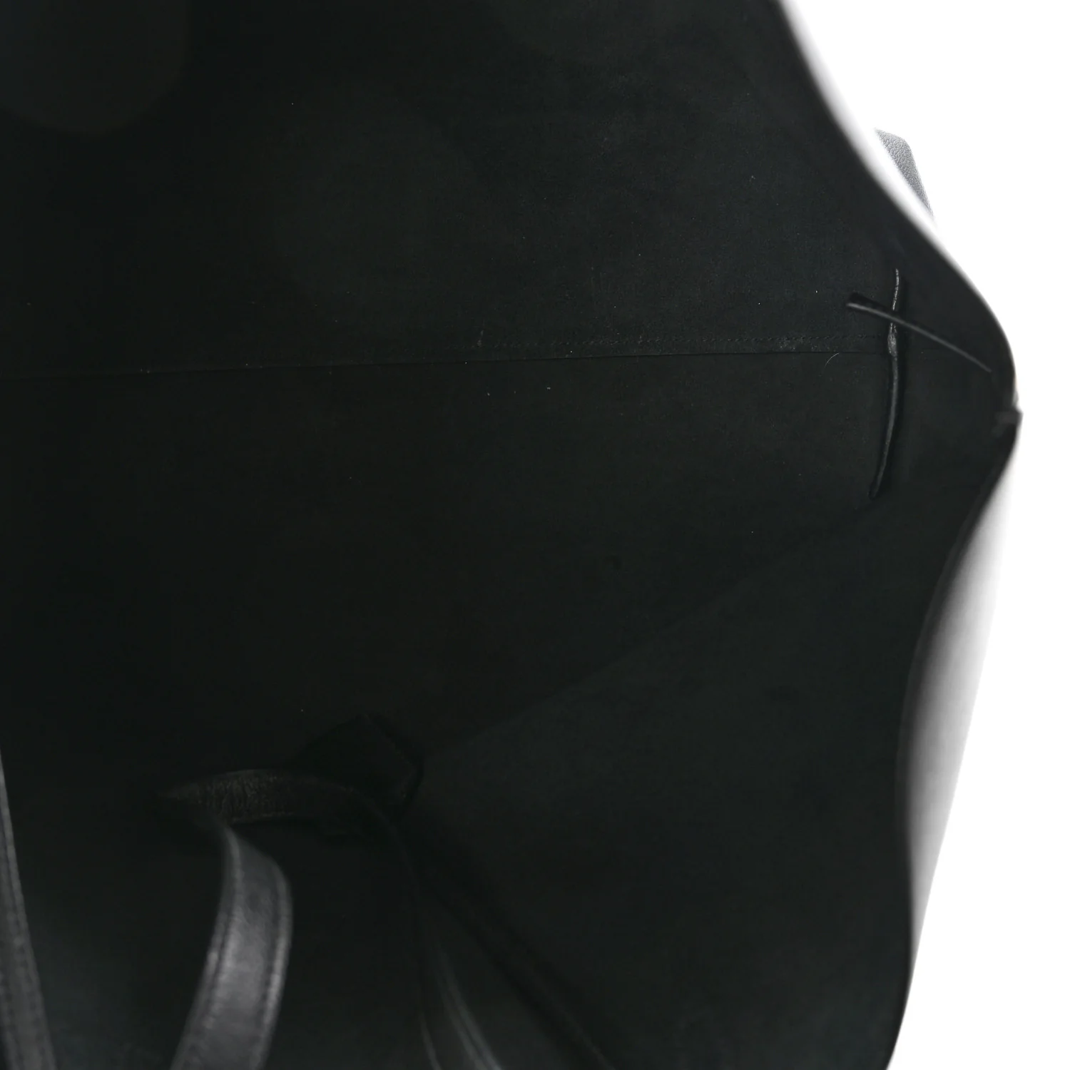 Calfskin Large Shopping Tote Black - Top Club