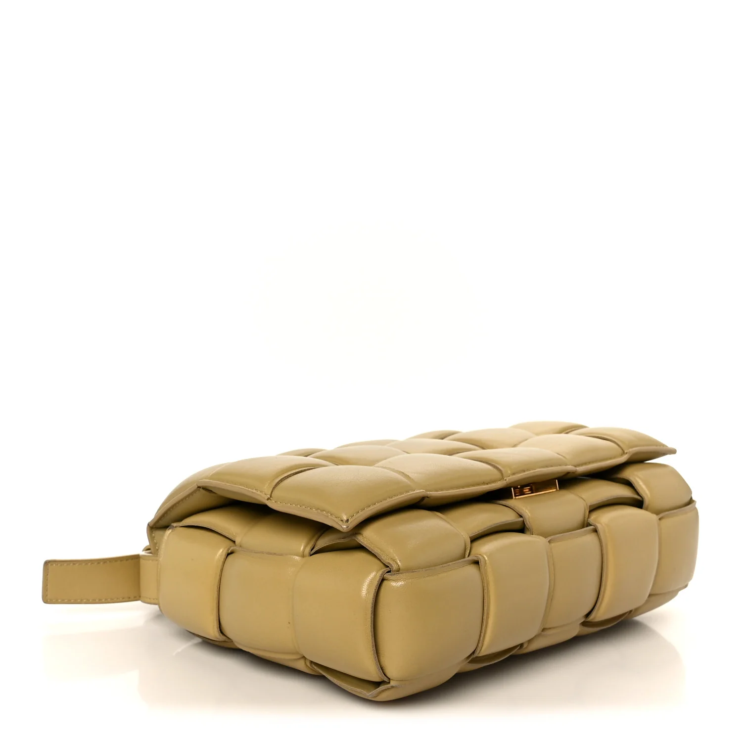 Nappa Maxi Intreccio Padded Cassette Crossbody Bag Tapioca - Top Club