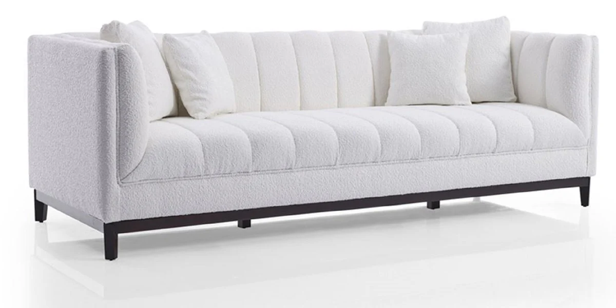 Luxury living room set white / black / brass - 2 luxury sofas & 2 luxury armchairs & 1 luxury coffee table - living room furniture - luxury furniture - luxury furnishings - living room furnishings