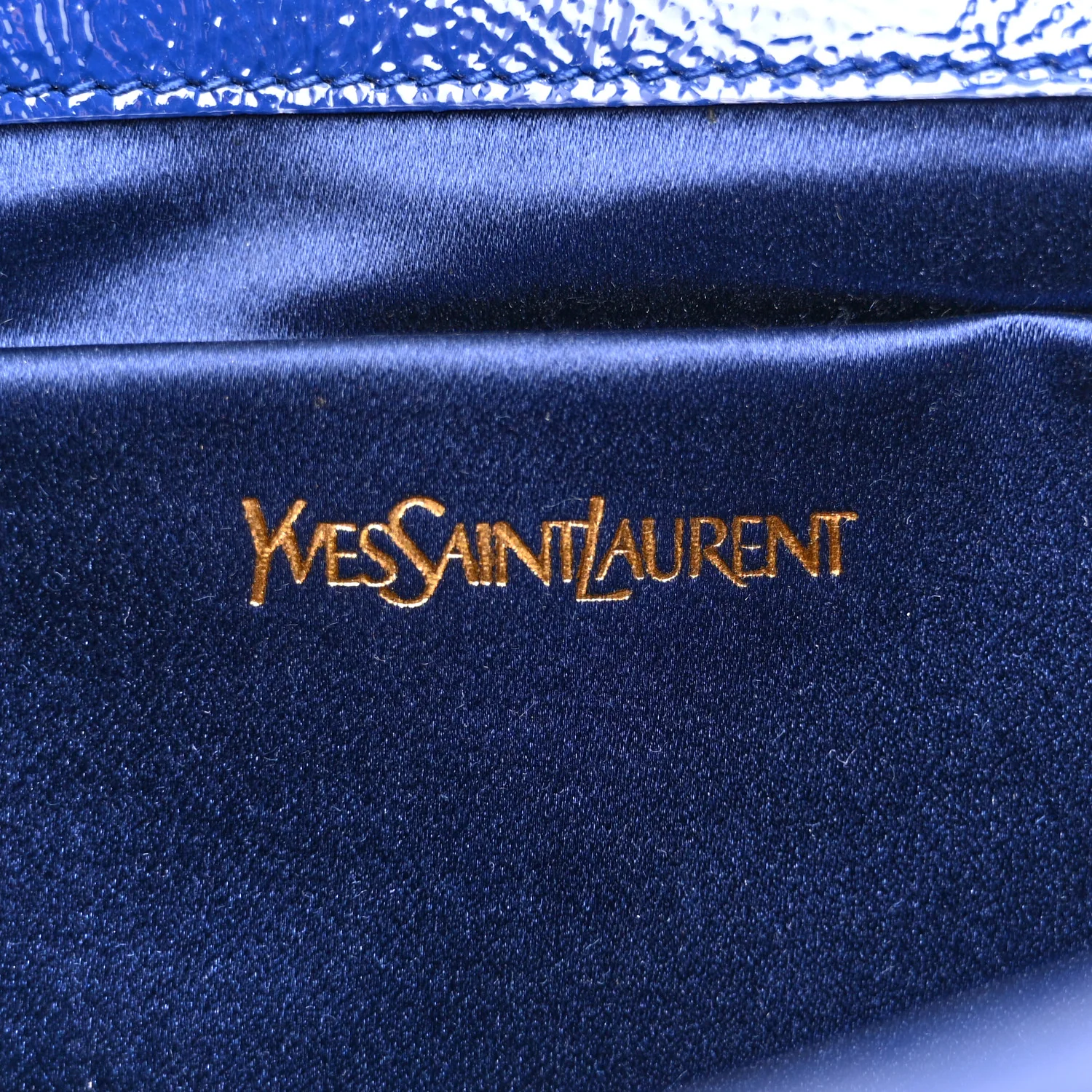 Textured Patent Monogram Large Belle De Jour Clutch Royal Blue - Top Club