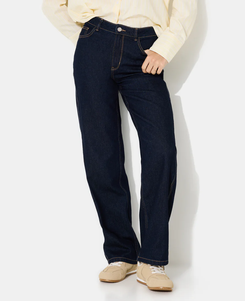 Pimkie Jean wide avec jeu de surpiqûres zig-zag