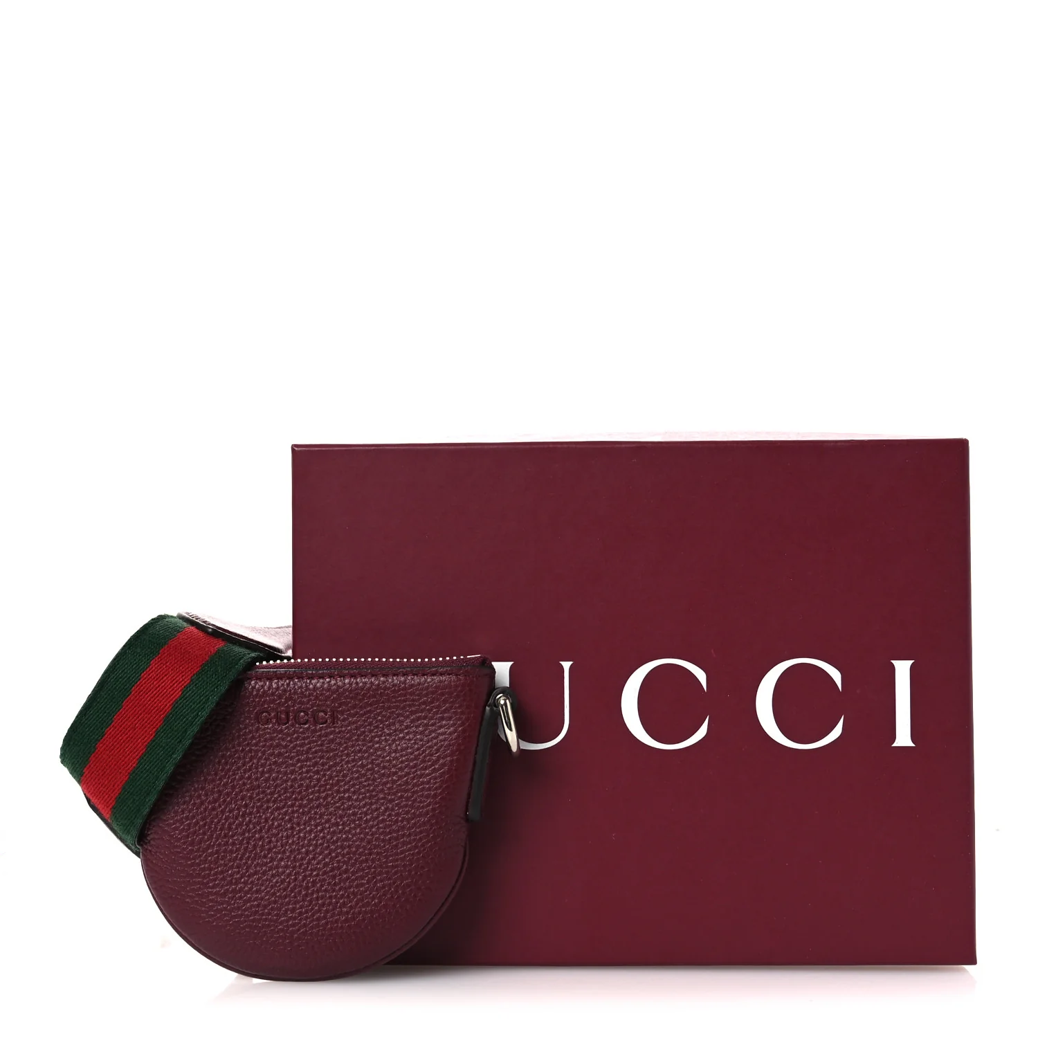 Pebbled Calfskin Mini B Shoulder Bag Red - Top Club