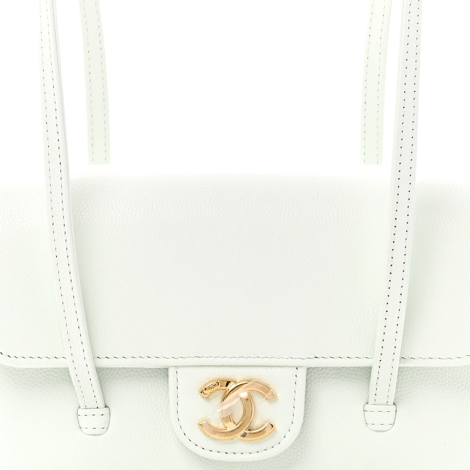 Shiny Caviar Mini Preppy Coco Shoulder Bag Light Blue - Top Club