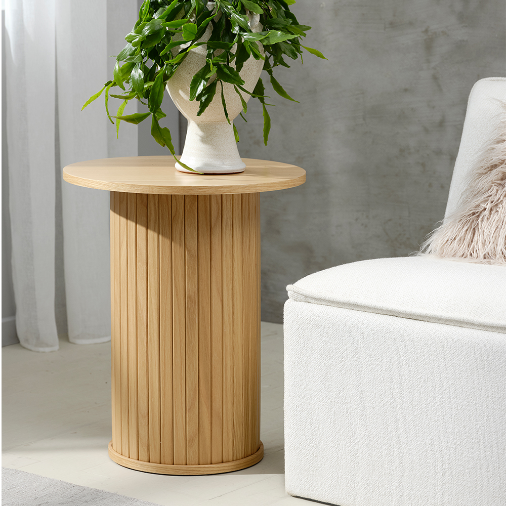 Houten bijzettafel Lenn naturel - Ø50 cm Naturel