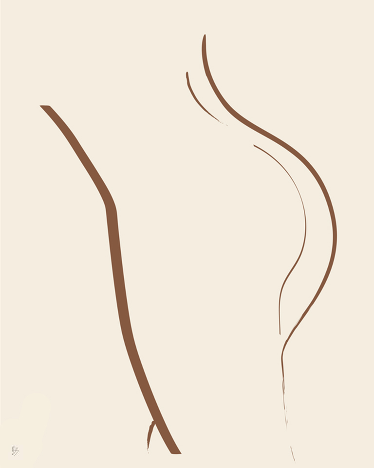 Poster Leaning Woman 40 x 50 cm