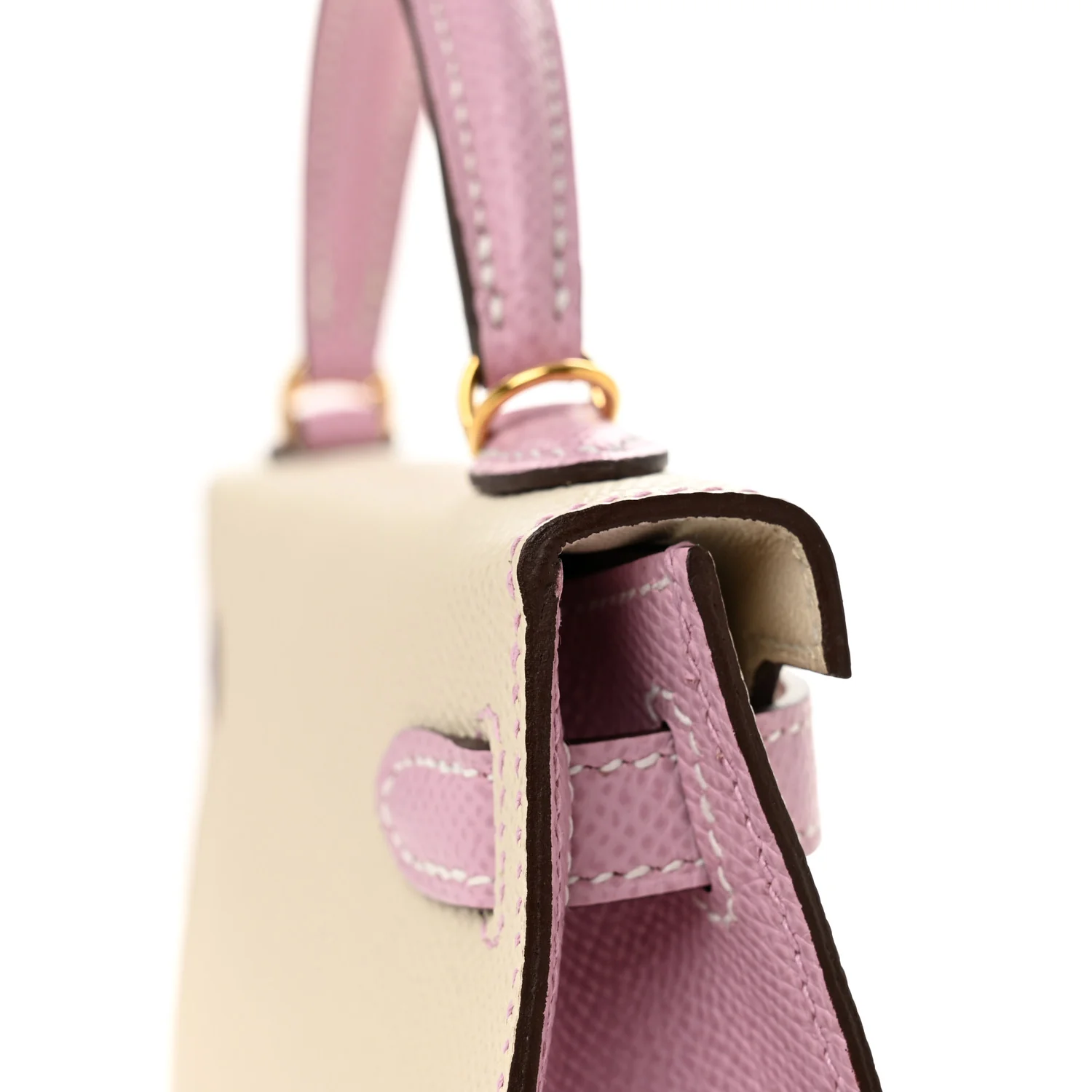 Epsom Horseshoe Mini Kelly Sellier 20 Craie Mauve Sylvestre - Top Club