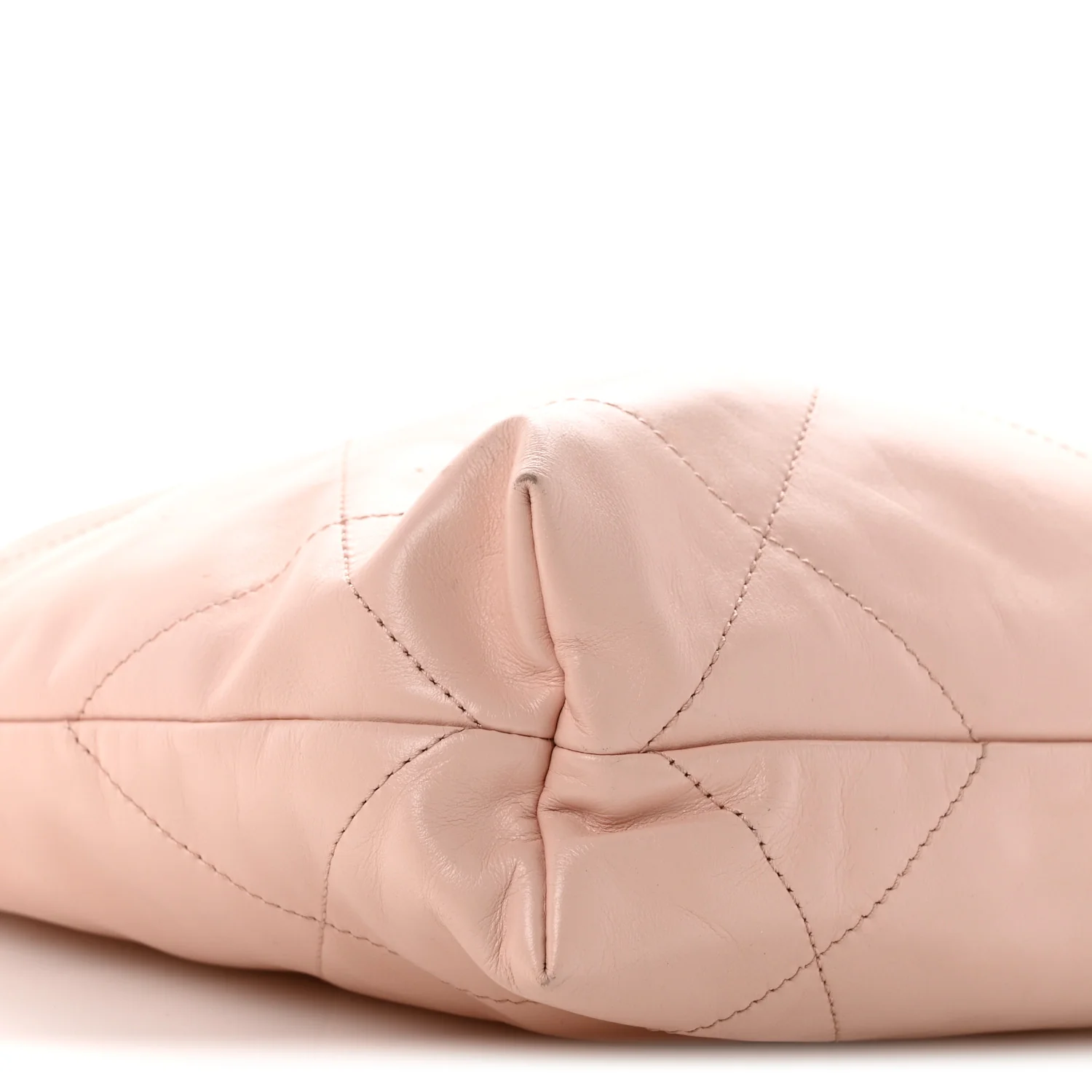 Shiny Calfskin Quilted Small Chanel 22 Light Pink - Top Club