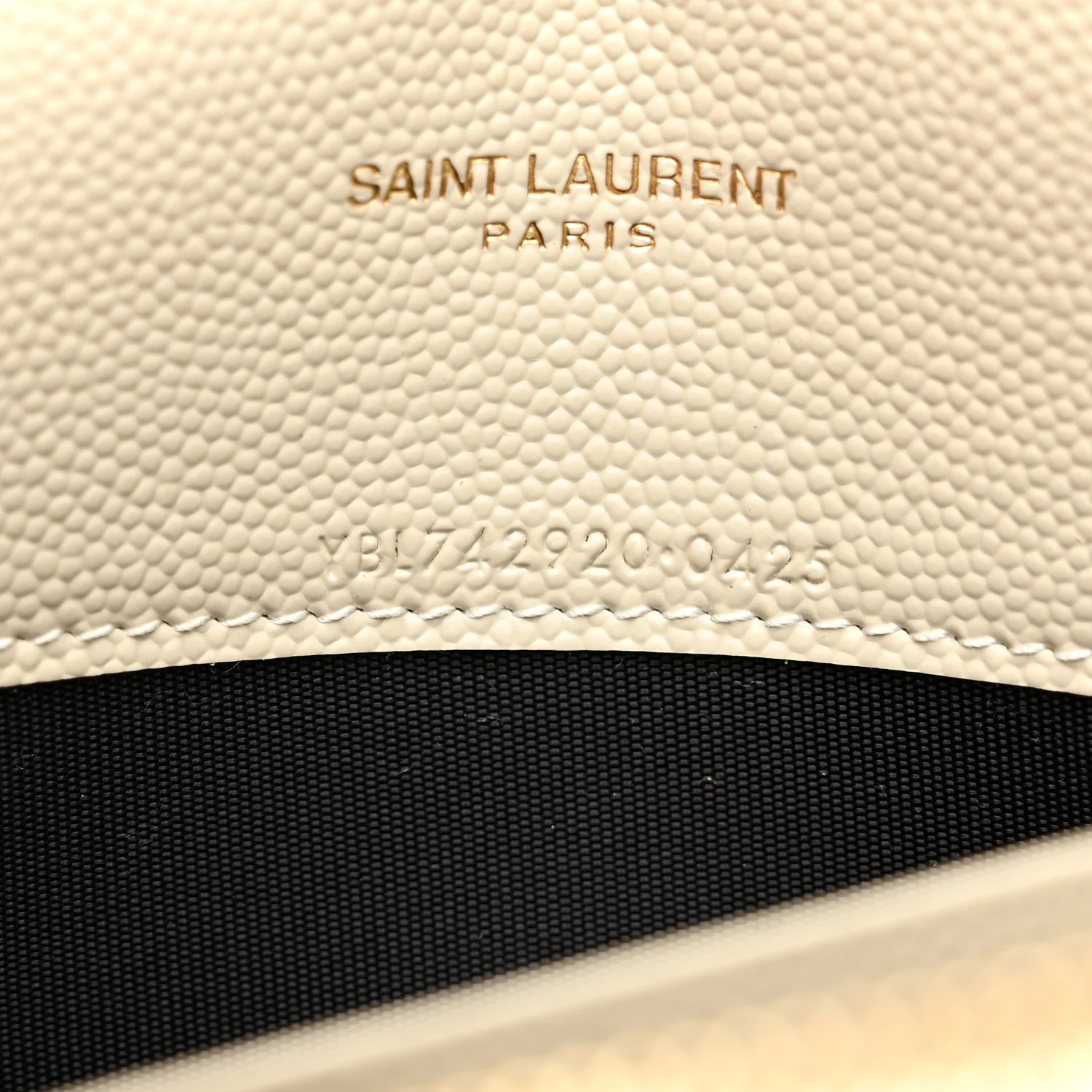 Grain De Poudre Matelasse Chevron Monogram Envelope Chain Wallet Crema Soft - Top Club