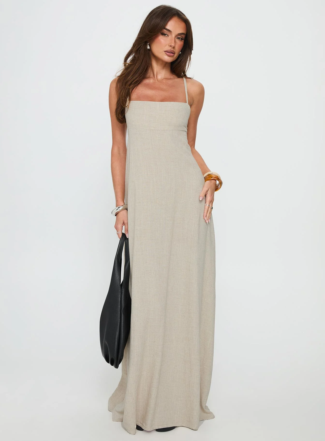 Solie Tie Back Maxi Dress Natural