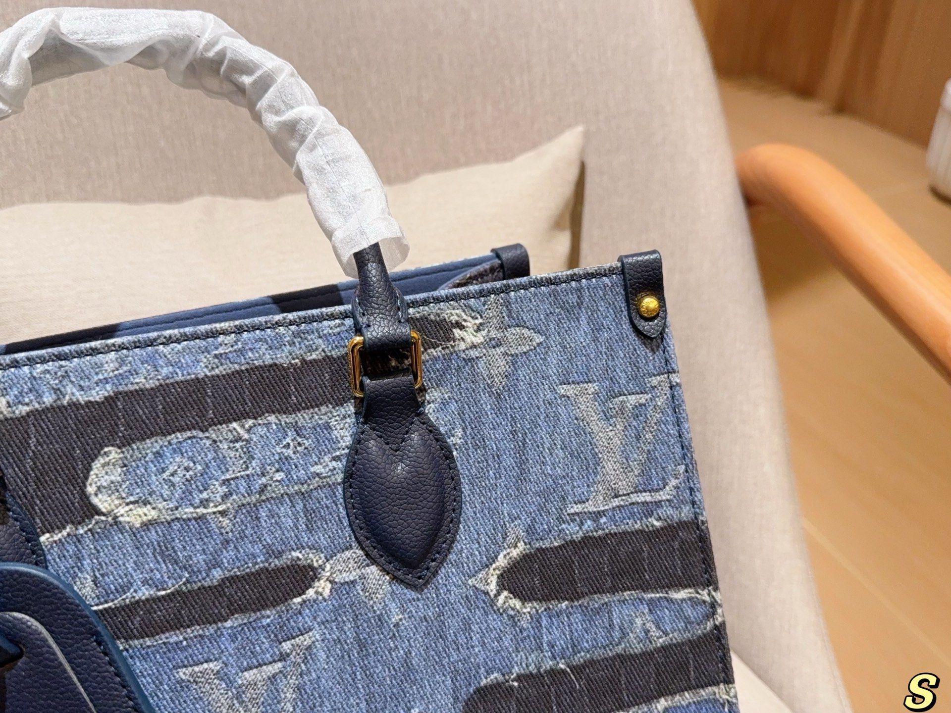 Louis new arrival denim onthego tote bag size:35 cm - Top Club