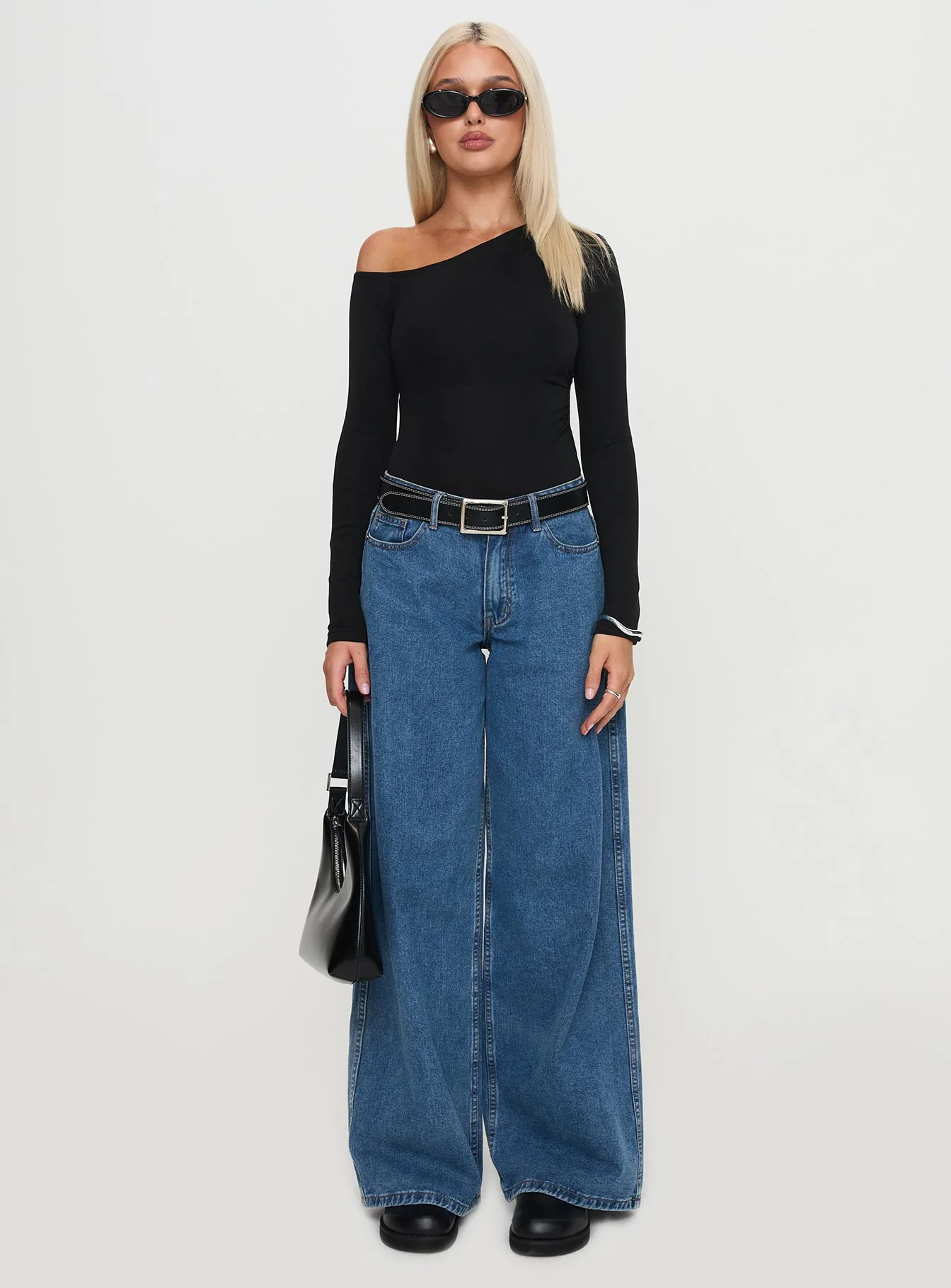 Miyako Long Sleeve Bodysuit Black