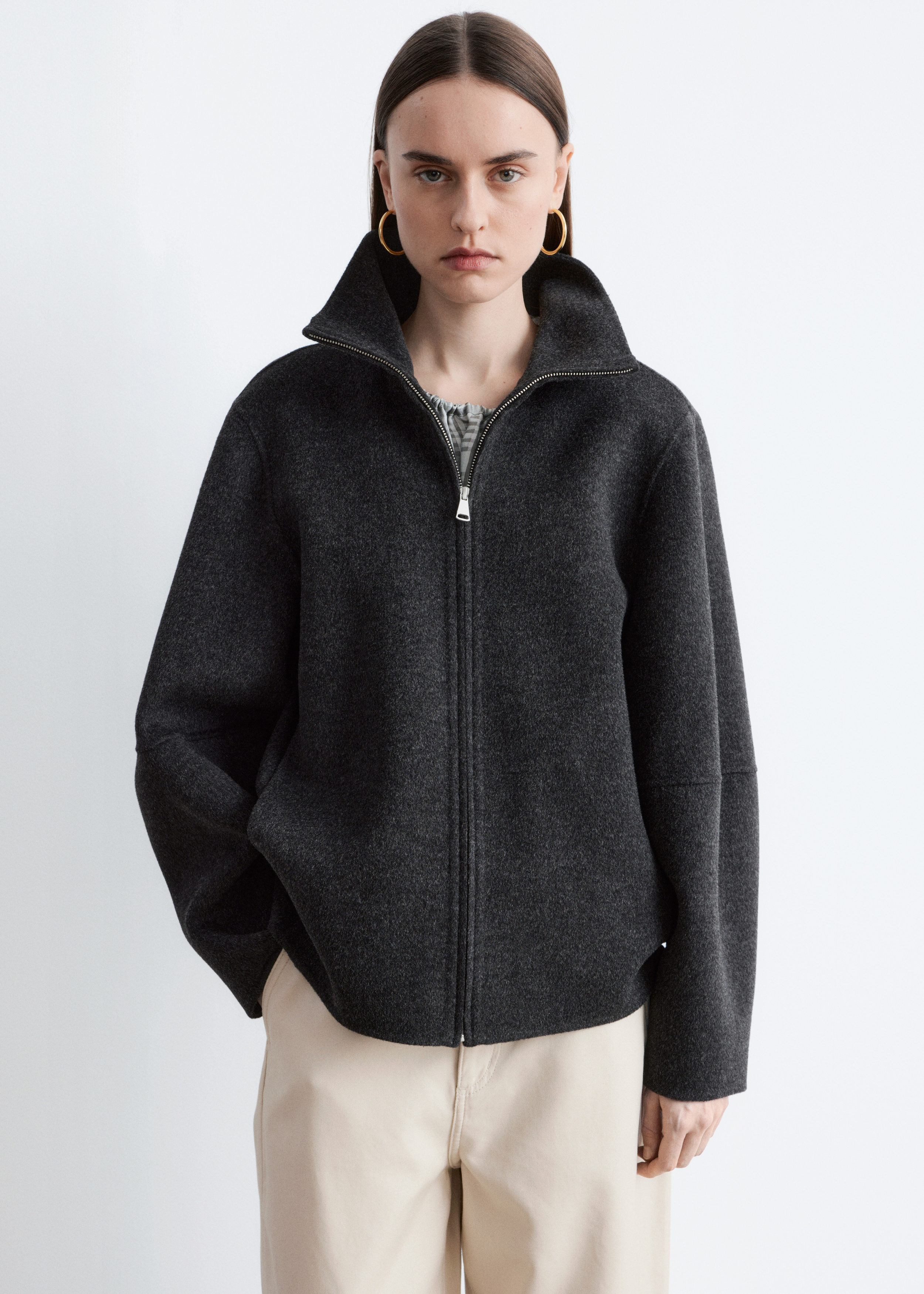 & Other Stories ZIP-UP WOOL JACKET