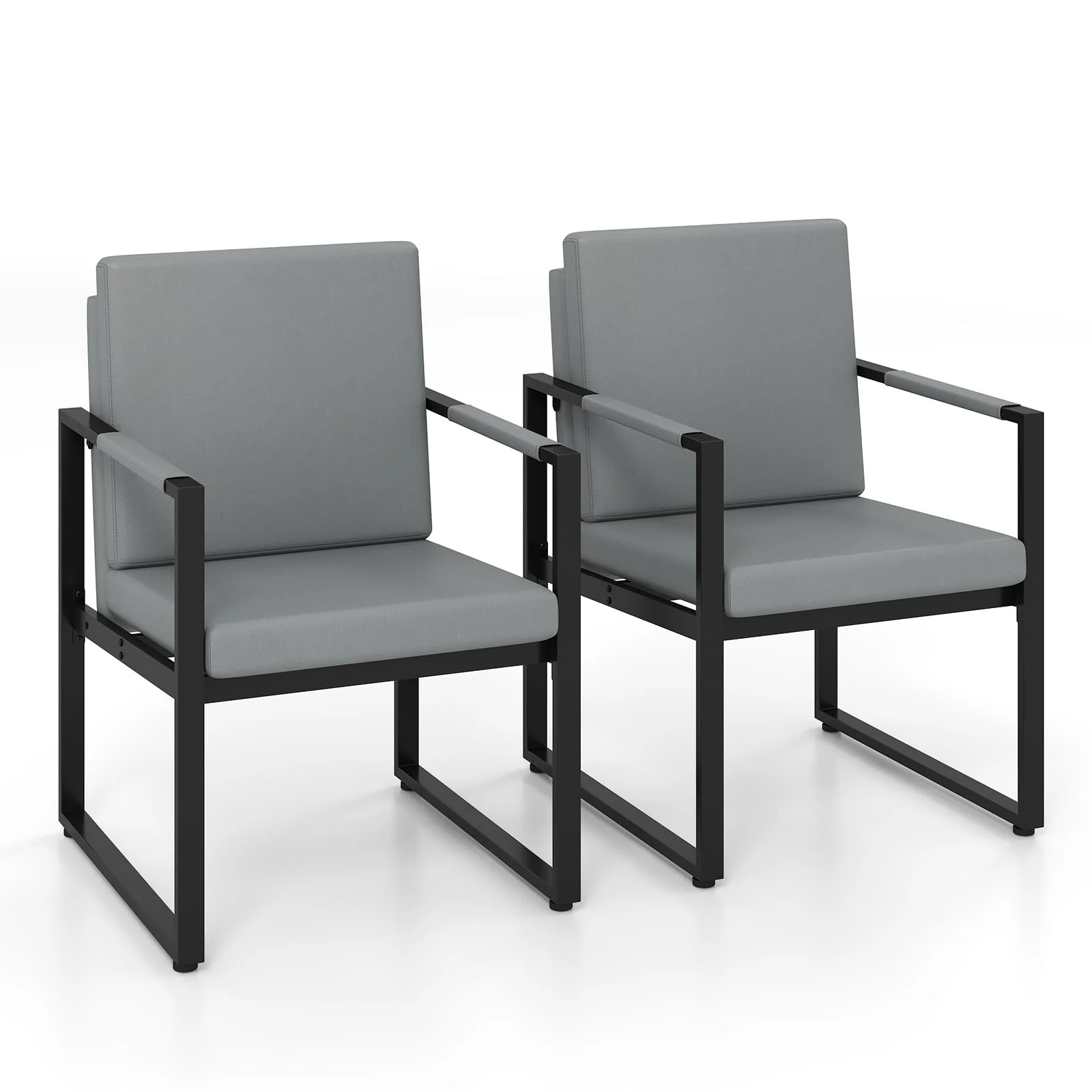 BEFOUNDLOVELY Metal Frame Accent Chair Set of 2