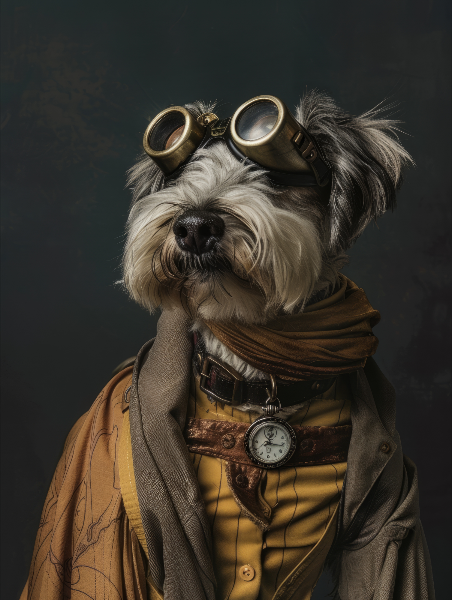 Canvas schilderij van een Skye Terrier 100x200 cm