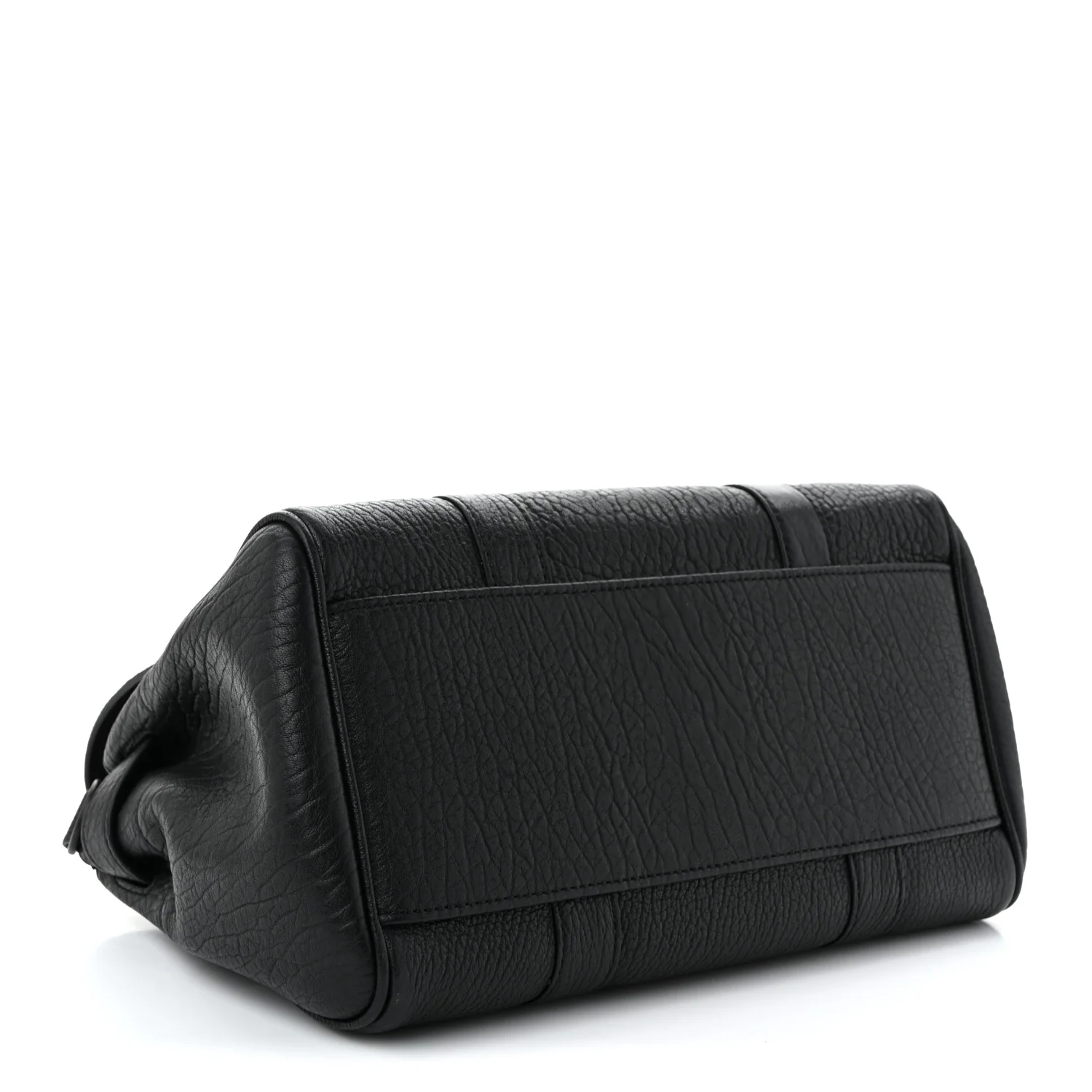 Natural Grain Small Bayswater Satchel Black - Top Club