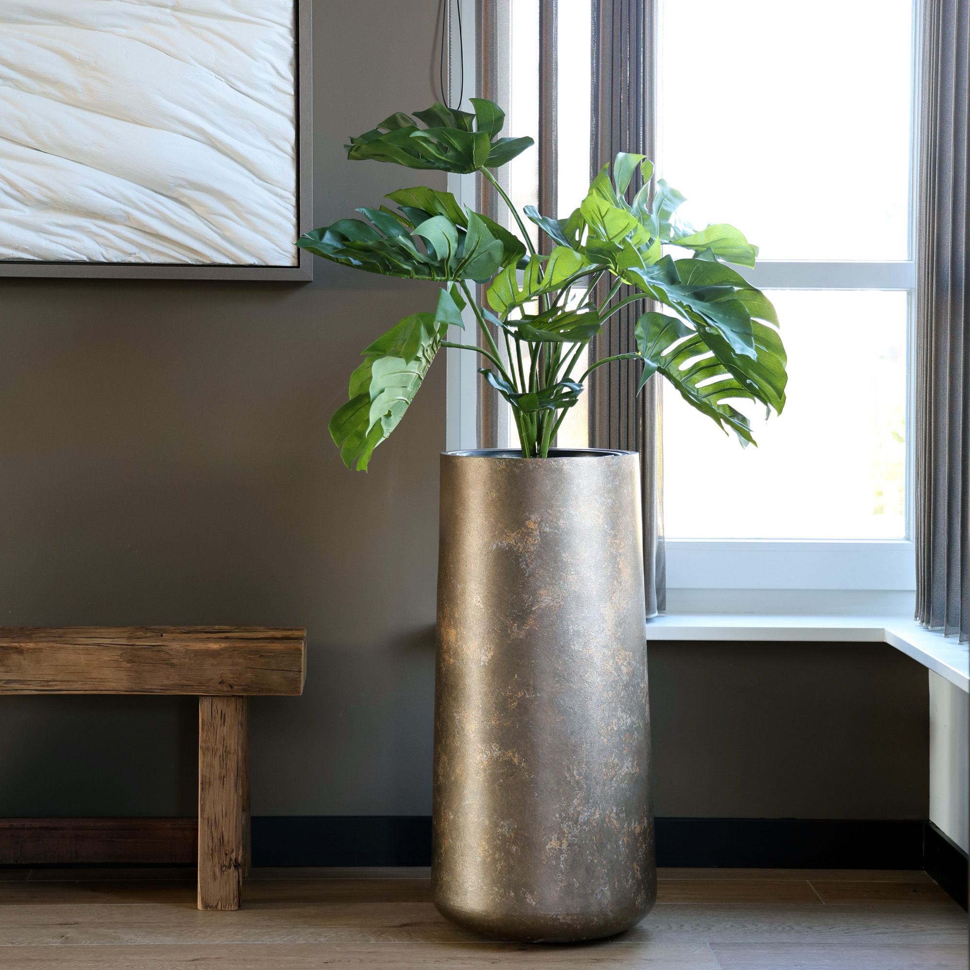 Plantenpot Bangkok dark rustic Ø38 x H80 cm
