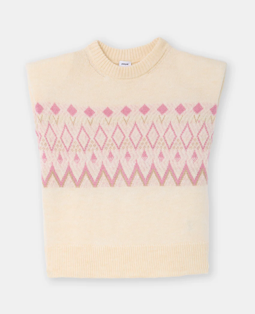 Pimkie Pull sans manches motif jacquard