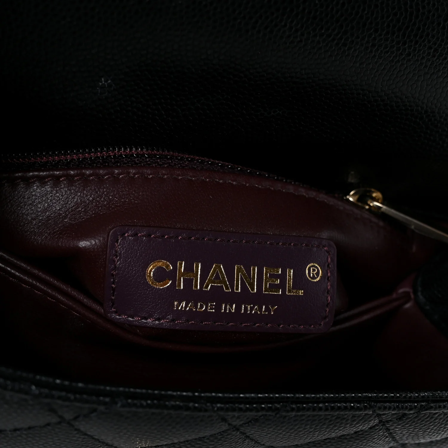 Caviar Quilted Extra Mini Coco Handle Flap Black - Top Club