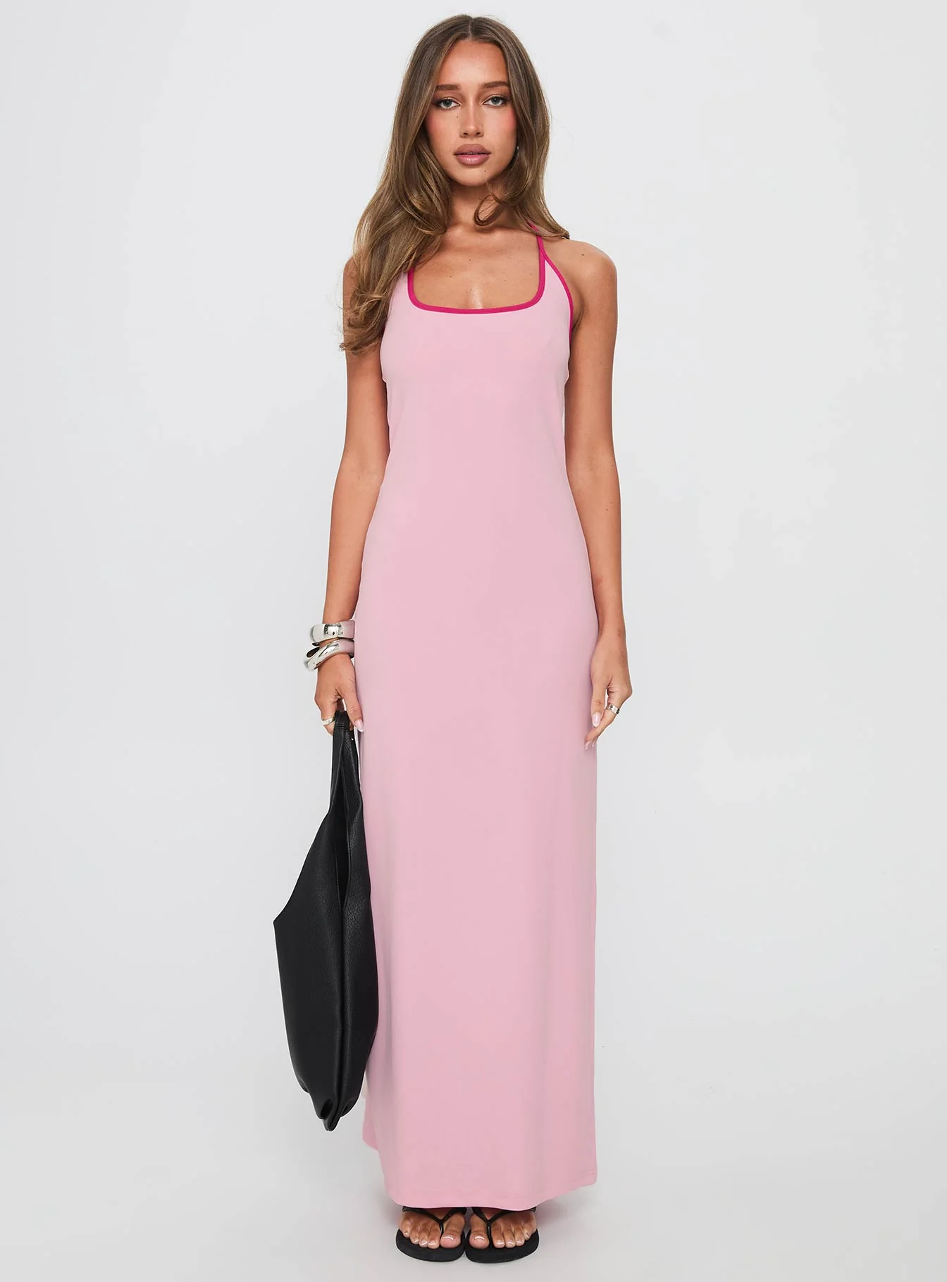 Teisha Halter Maxi Dress Pink