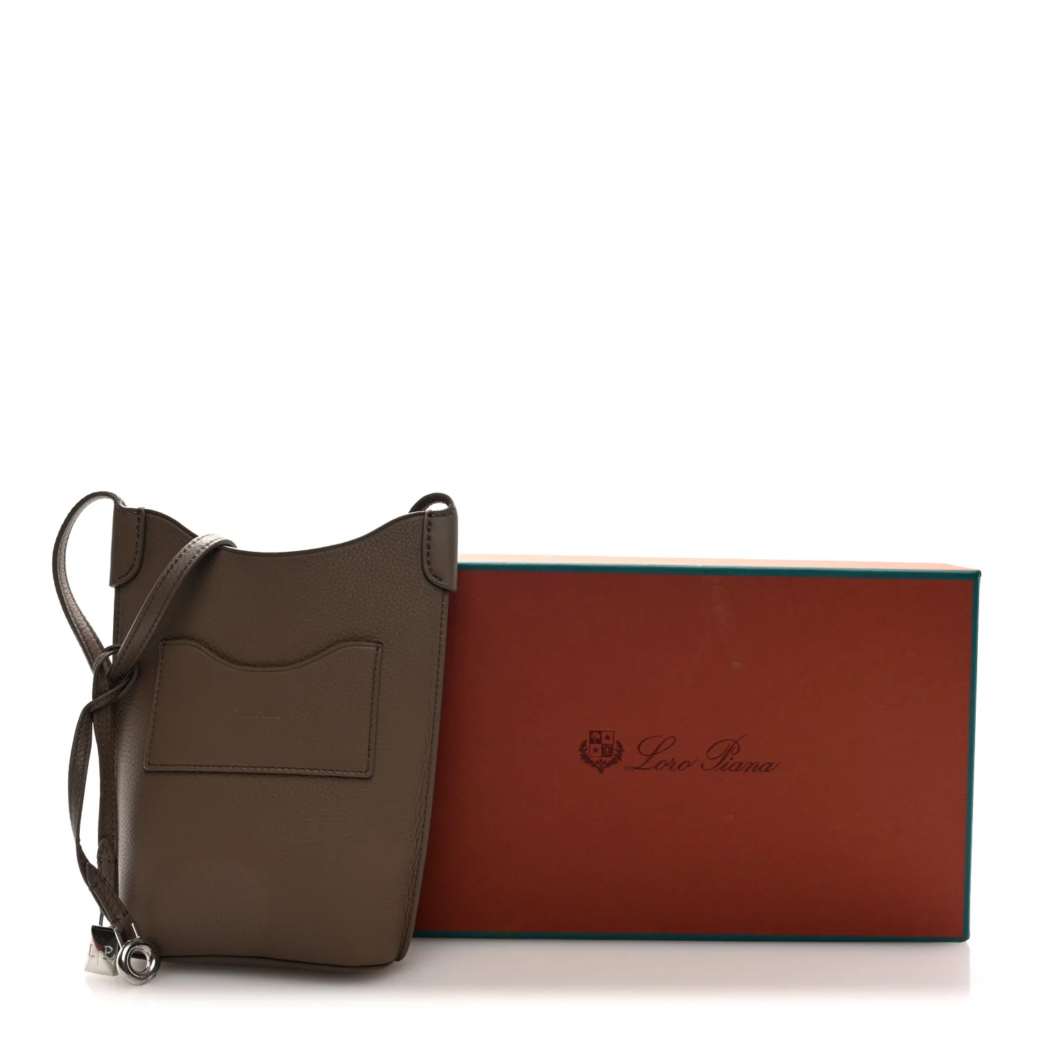 Grained Calfskin Bale Phone Case Warm Mastic - Top Club