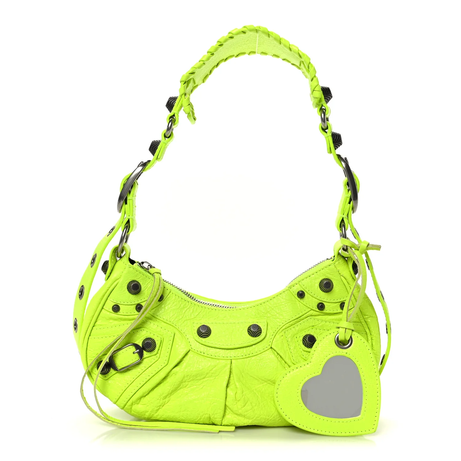 Agneau Arena Le Cagole Shoulder Bag XS Fluo Yellow - Top Club