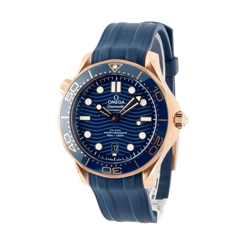 Omega Seamaster Men Automatic Blue Rubber Watch O21022422003002