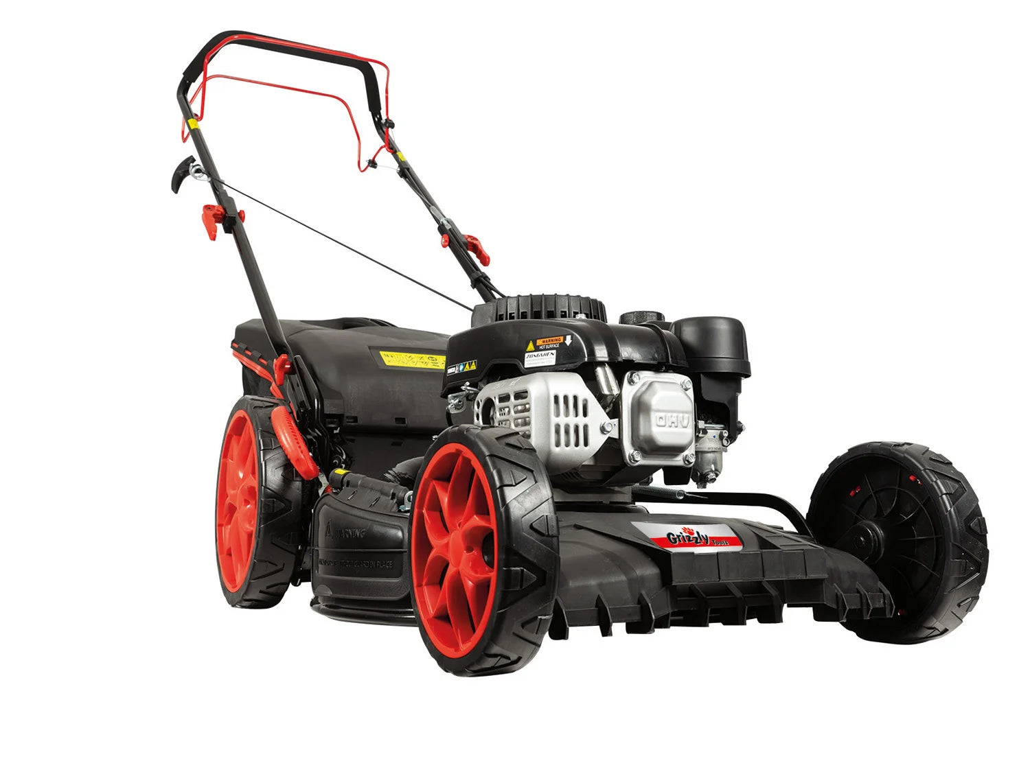 Grizzly 4in1 Benzinrasenmher BRM 5117-2 A, 3,7 PS, 70 l Fangsack