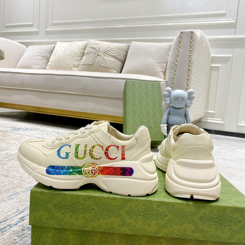 Rhyton sneaker with Gucci print - Top Club