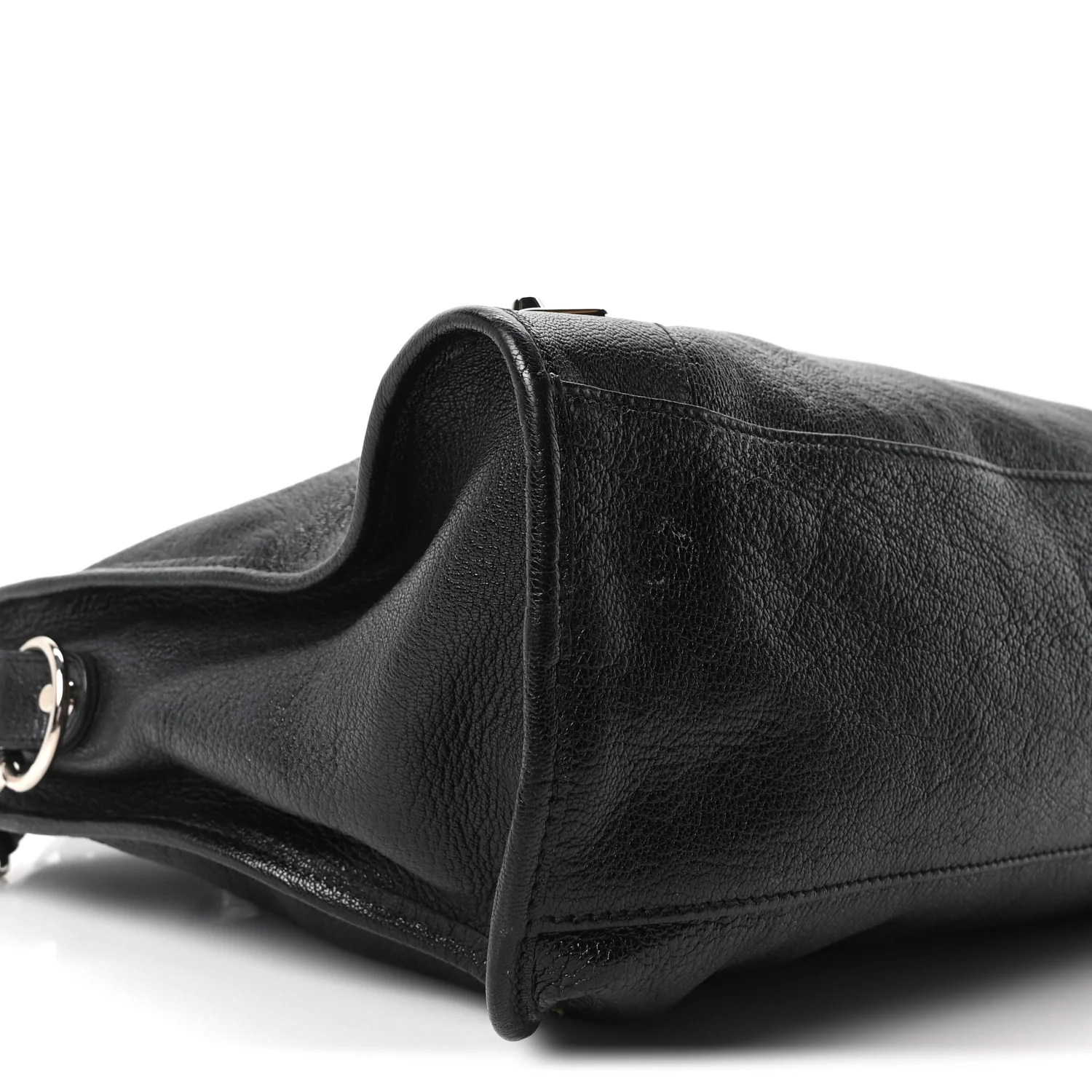 Chevre Silver Metallic Edge Hardware City Black - Top Club