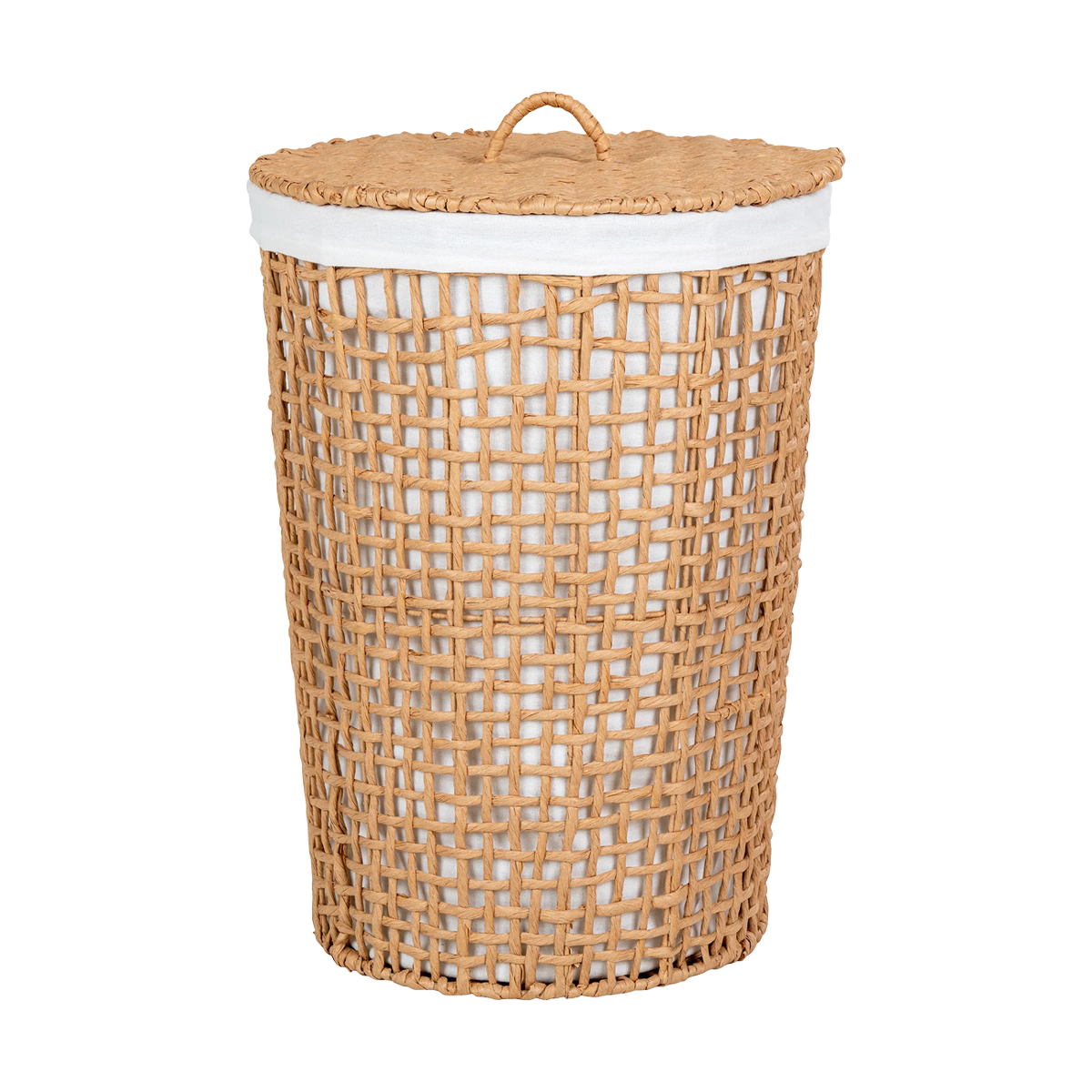 Wasmand Elsa met deksel Naturel
