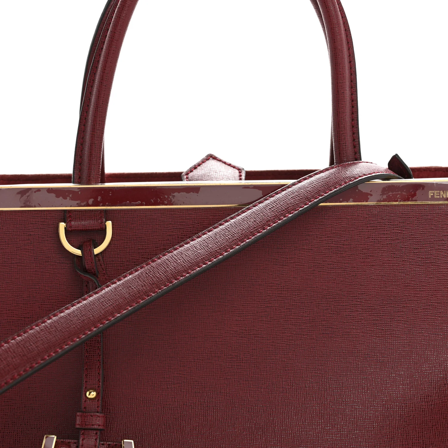 Vitello Elite Regular 2Jours Tote Rosso Scuro Ciliegia - Top Club