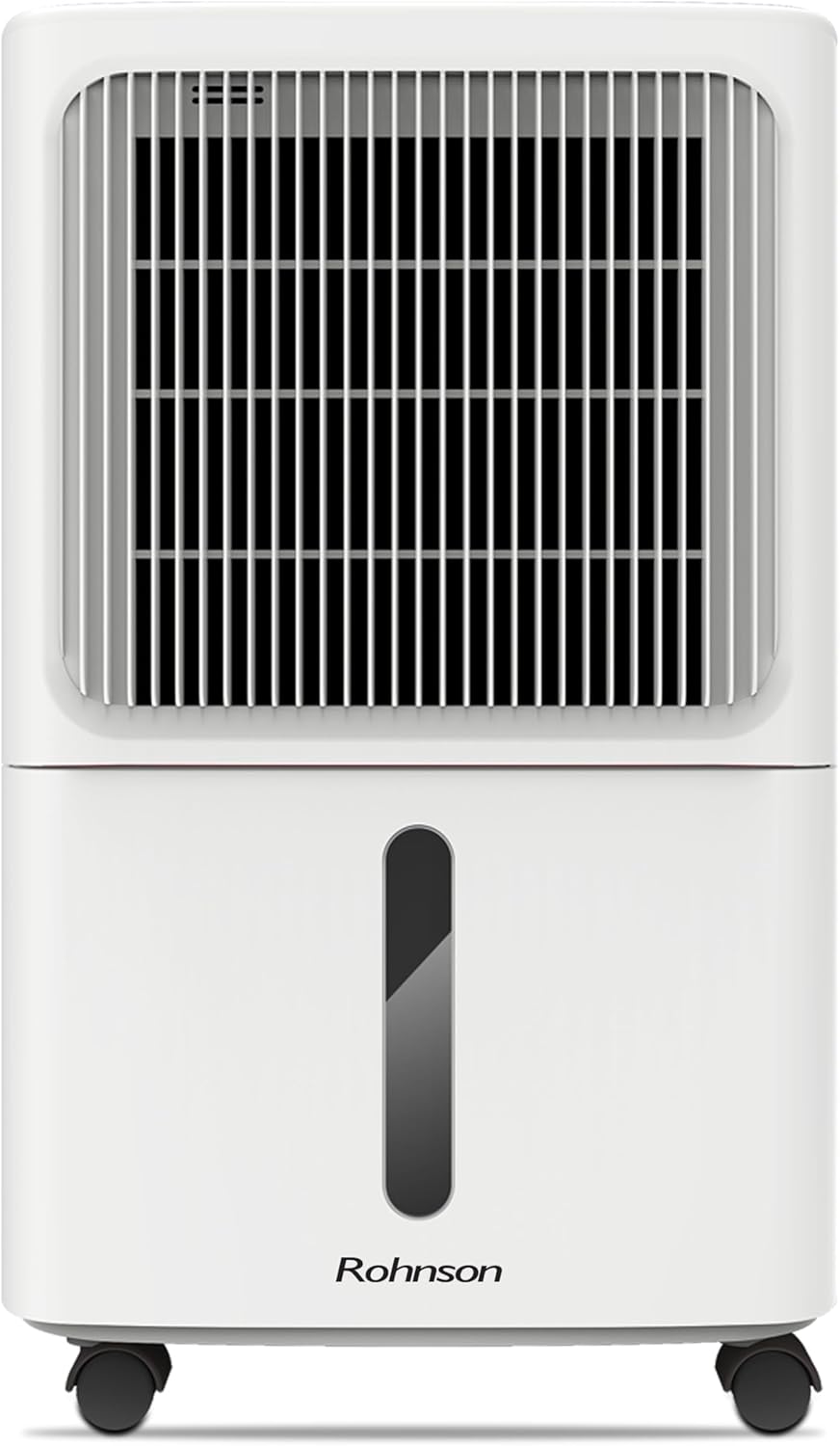 Rohnson Deumidificatore - 12L/Giorno, per 60 m², Serbatoio 2L, Silenzioso 36dB, Asciugatura Bucato, Ionizzatore, Controllo Umidità Digitale, Drenaggio Continuo, Ruote e Maniglia, Timer 24h