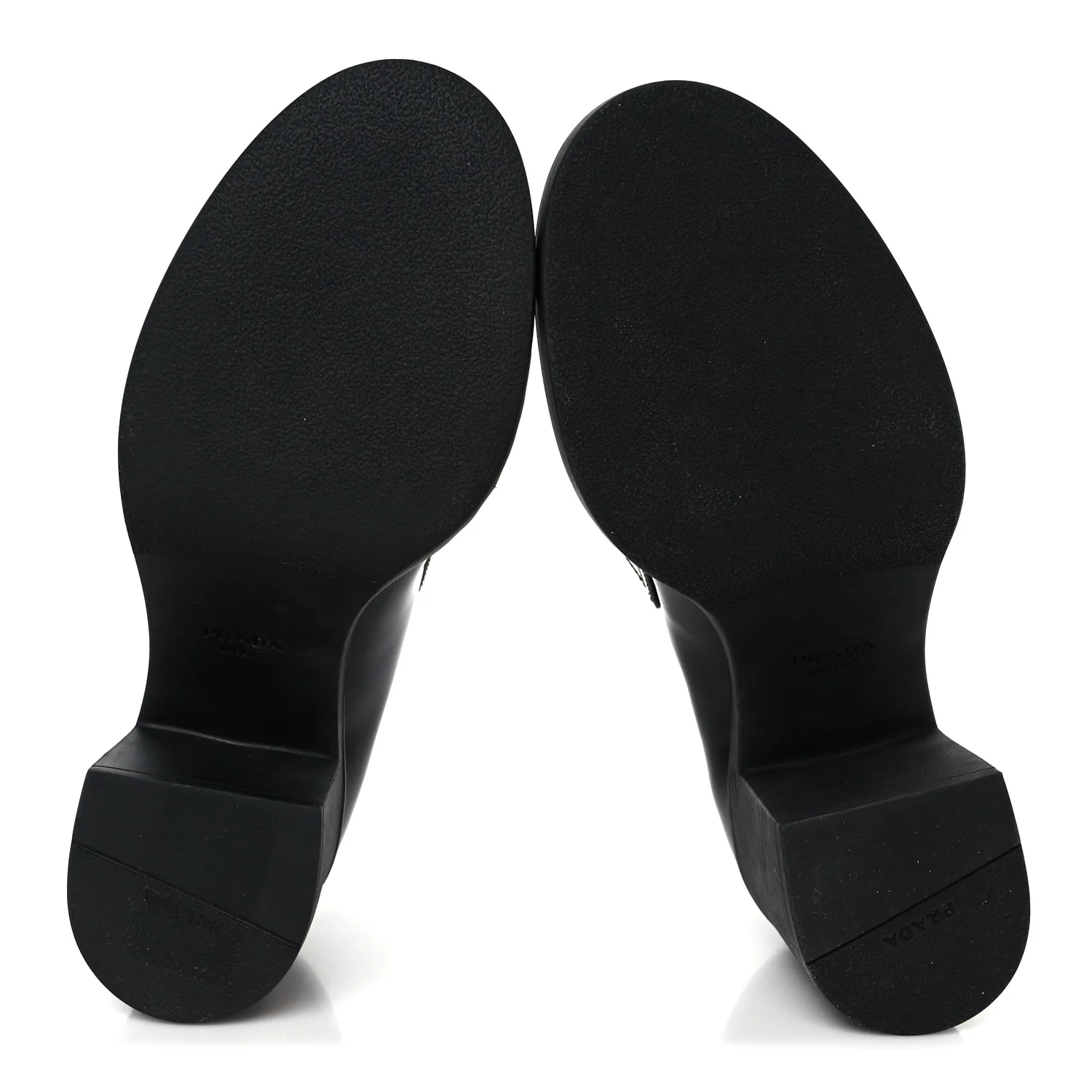 Spazzolato Metal Triangle Logo 85mm Loafers 40 Black - Top Club