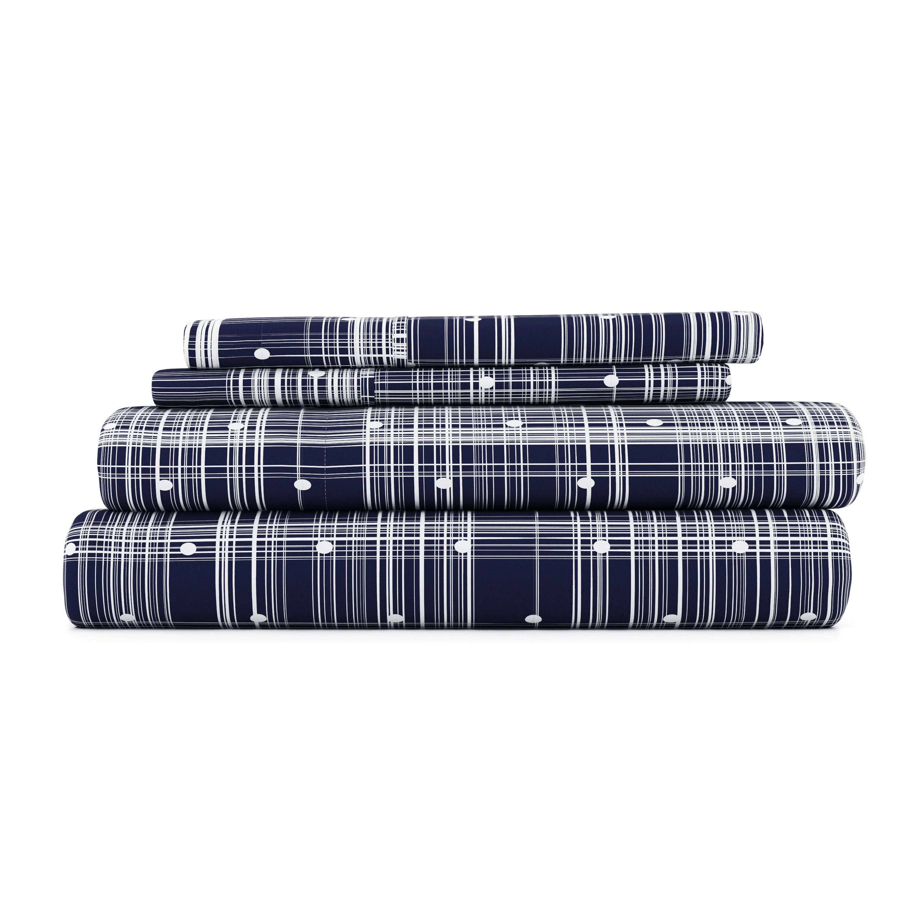 Polkadot Pattern 4-Piece Sheet Set