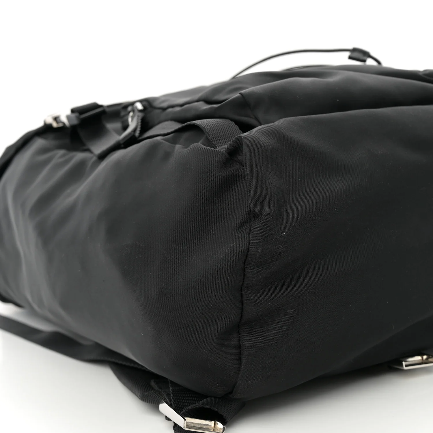 Tessuto Nylon Montagna Double Buckle Backpack Black - Top Club