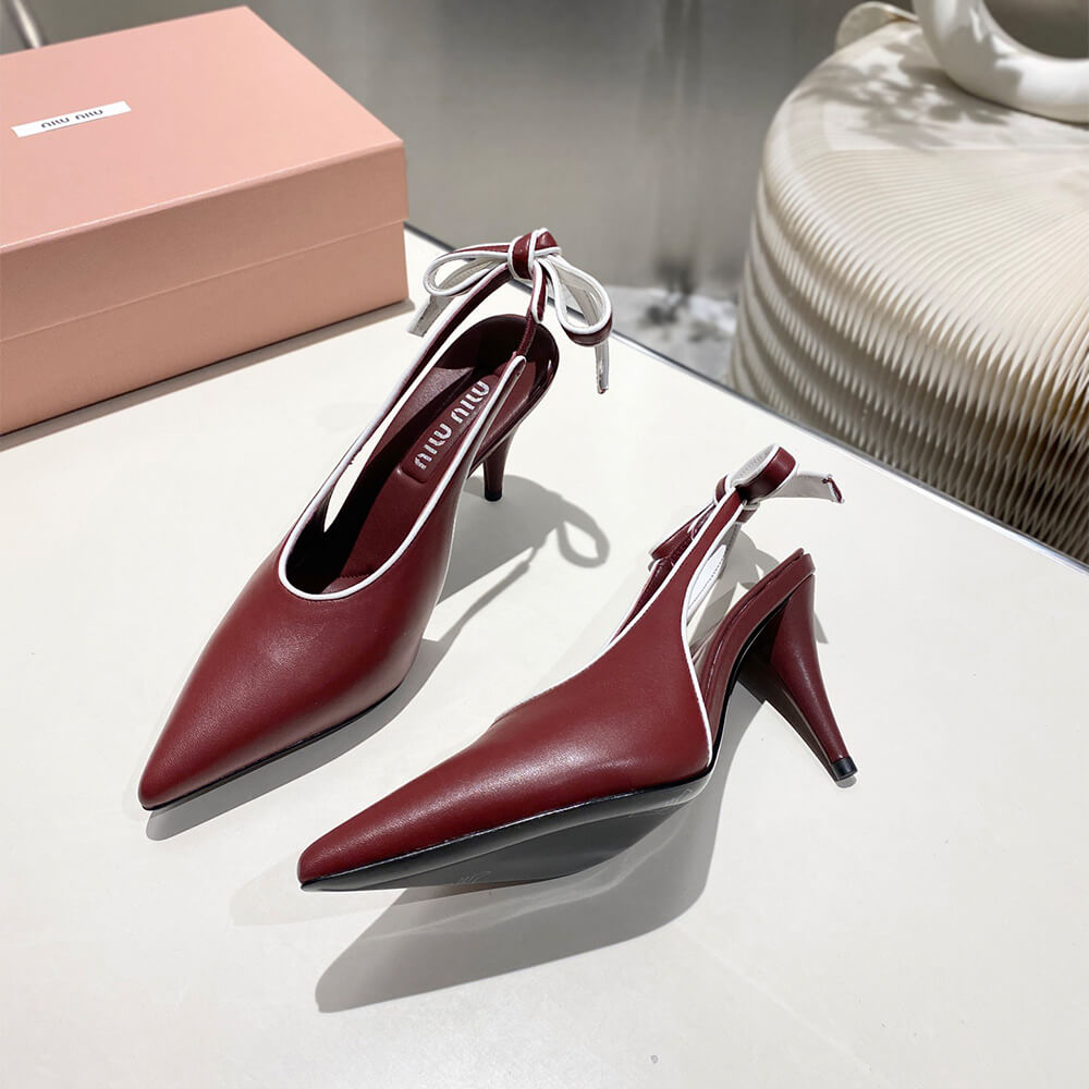 MiuMiu Nappa leather slingback pumps - Top Club