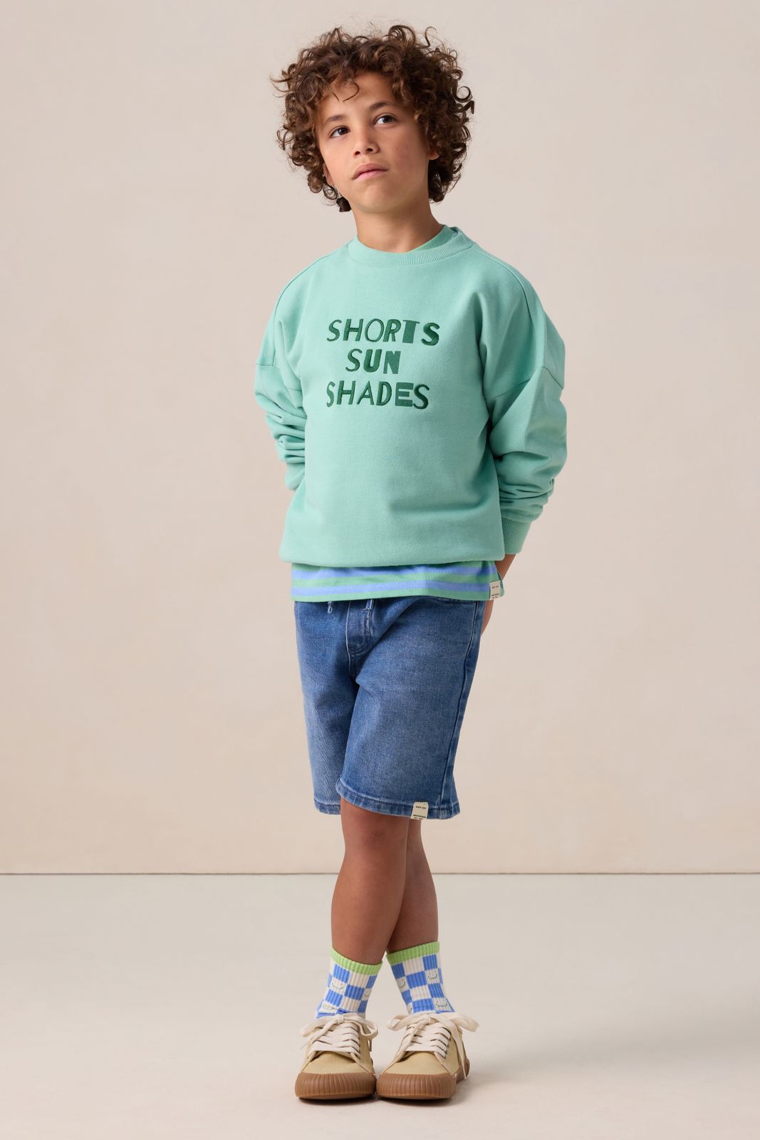Groene sweater met artwork