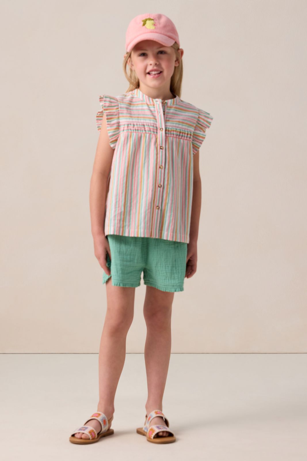 Multicolour blouse met strepen