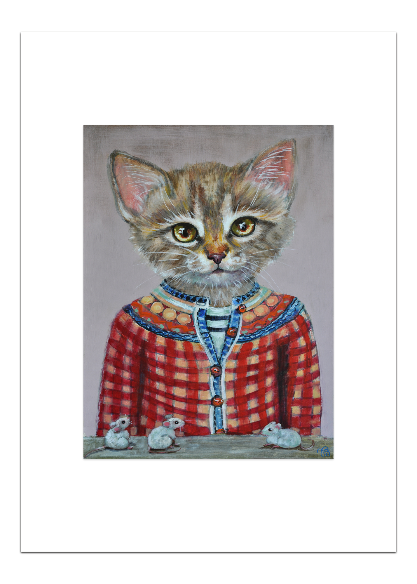 Poster Kitty en de Muizen 30 x 40 cm