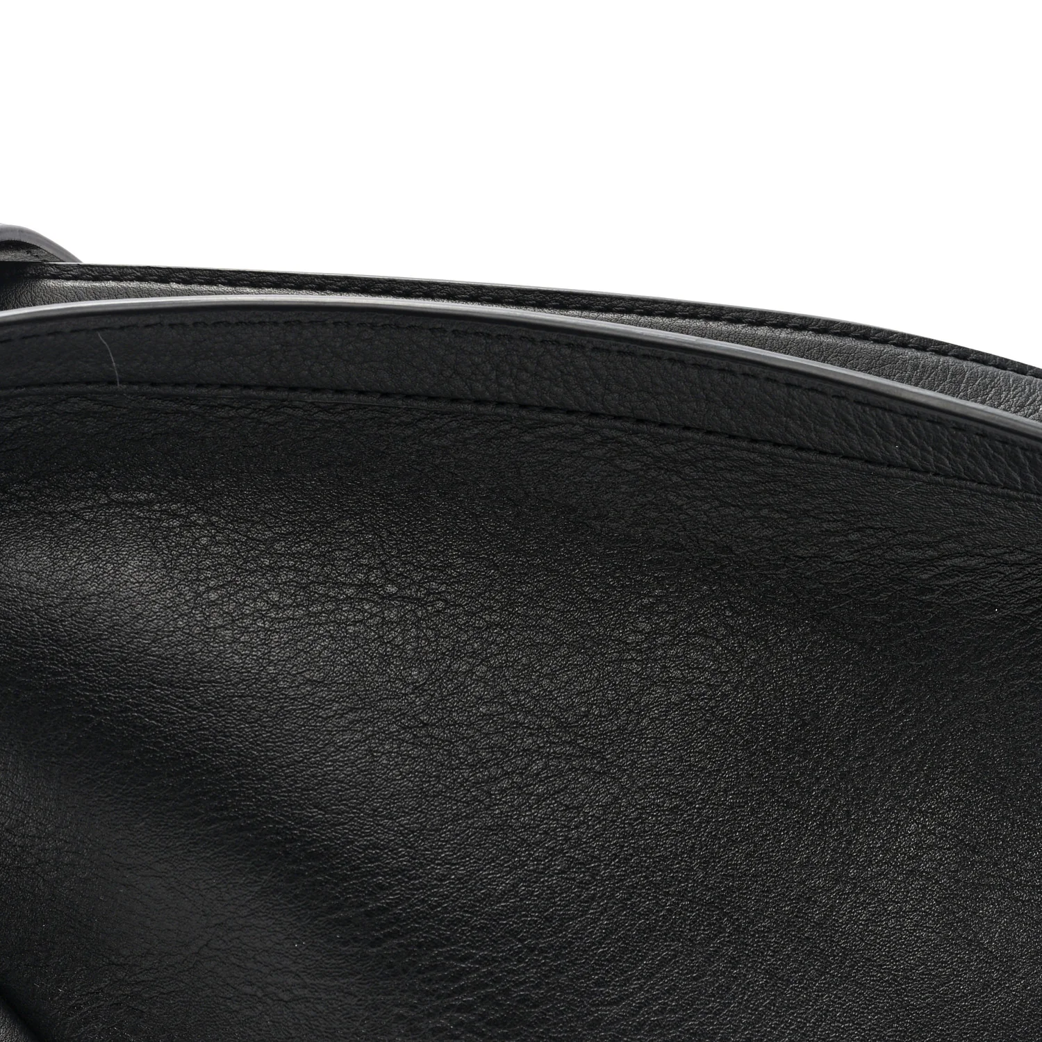 Grained Calfskin Small Slouchy Banana Bag Black - Top Club
